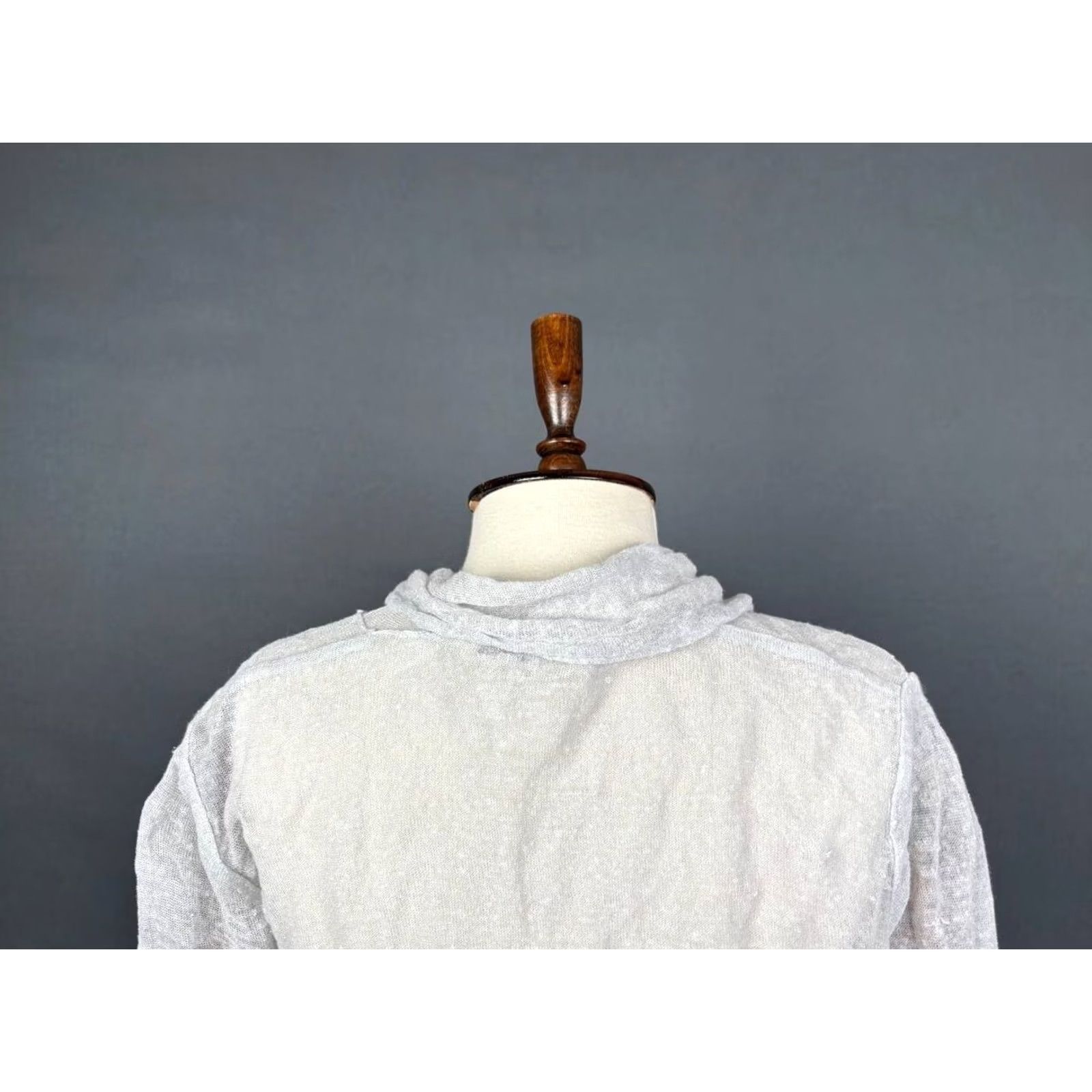 Vintage Oska Cardigan Sweater Gray Linen Long Sleeve Pullover Womens Size 3 Size XS / US 0-2 / IT 36-38 - 7 Thumbnail