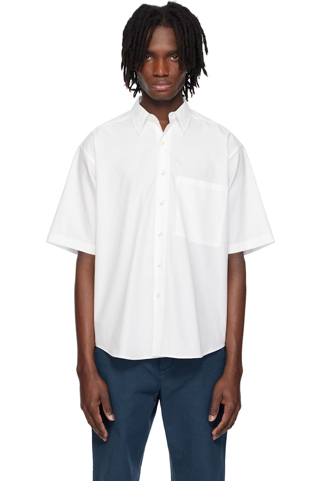 Auralee Auralee White Washed Finx Twill Shirt - Large/4 Size US L / EU 52-54 / 3 - 3 Thumbnail