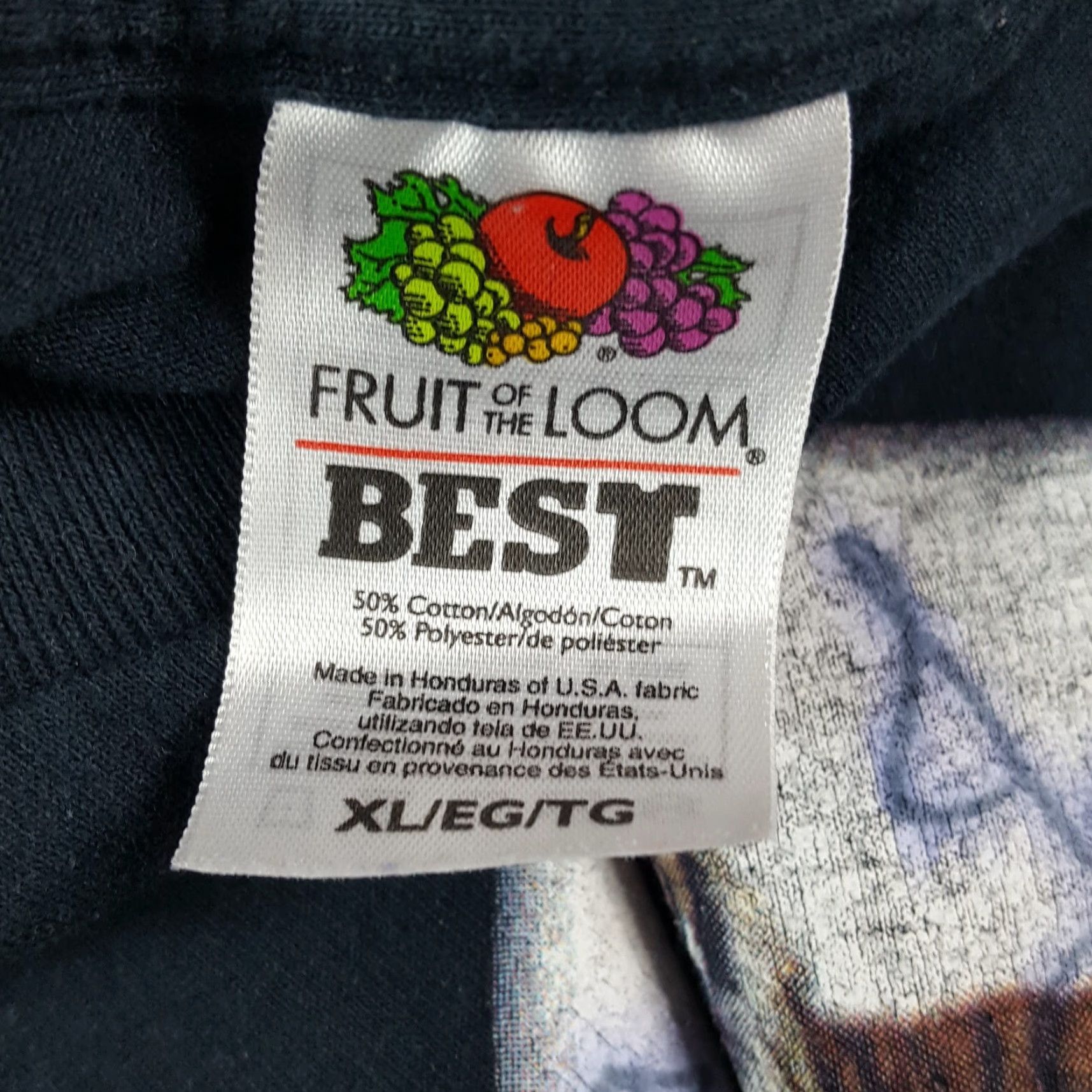 Fruit Of The Loom VINTAGE Fruit of the Loom T-Shirt Men XL Black 90s Y2K Magic Tiger Signed Retro Outdoor Size US XL / EU 56 / 4 - 6 Thumbnail