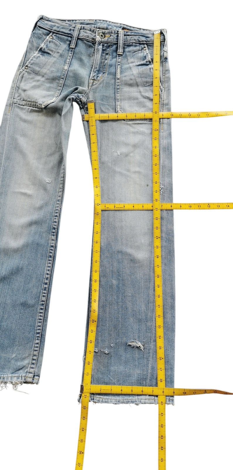 Vintage Brappers Japan Flare Bootcut Denim Jeans Y2K Distressed Size 30" / US 8 / IT 44 - 13 Thumbnail