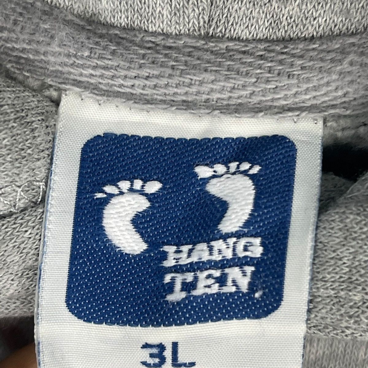Hang Ten × Vintage Vintage Hang Ten Printed Hoodie Light Gray Pullover Jumper Size US L / EU 52-54 / 3 - 5 Thumbnail
