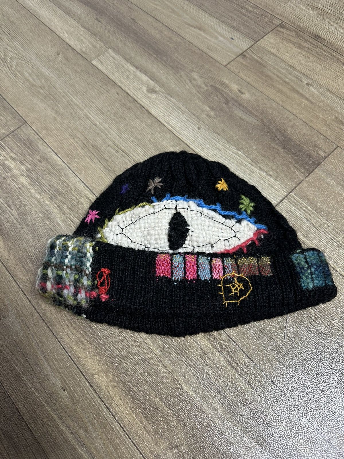 Handmade Custom Made Nice Design Art Knitted Eye Beanie Hats Size ONE SIZE - 9 Thumbnail