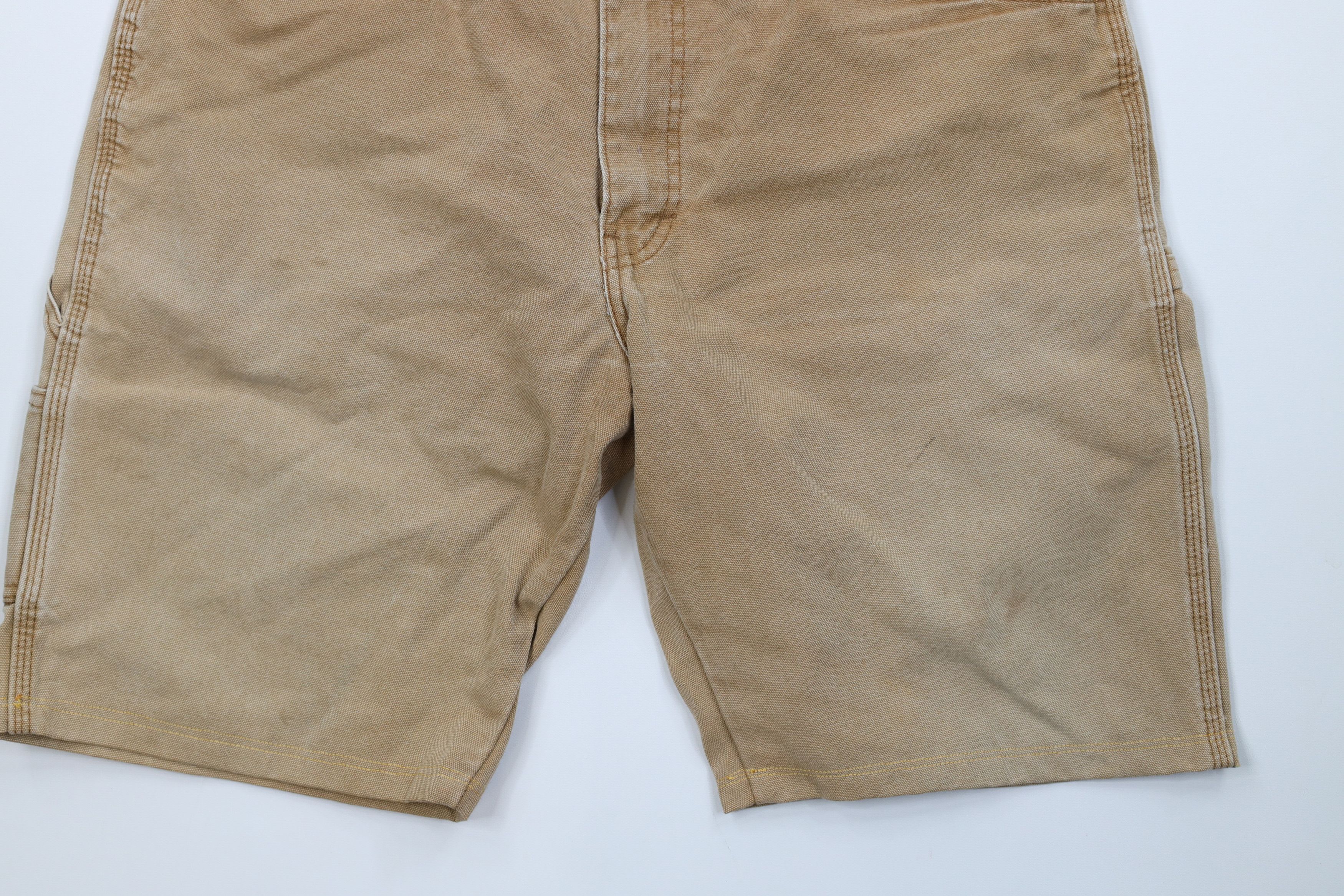 Dickies Vintage 90s Y2K Dickies Dungaree Workwear Shorts Brown Size US 36 / EU 52 - 4 Thumbnail