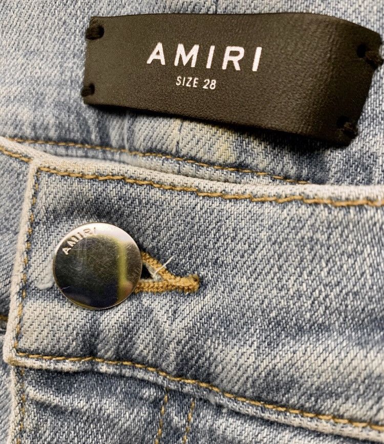 Amiri AMIRI mx1 split leather distressed stretch jeans 2412- Size US 28 / EU 44 - 8 Thumbnail