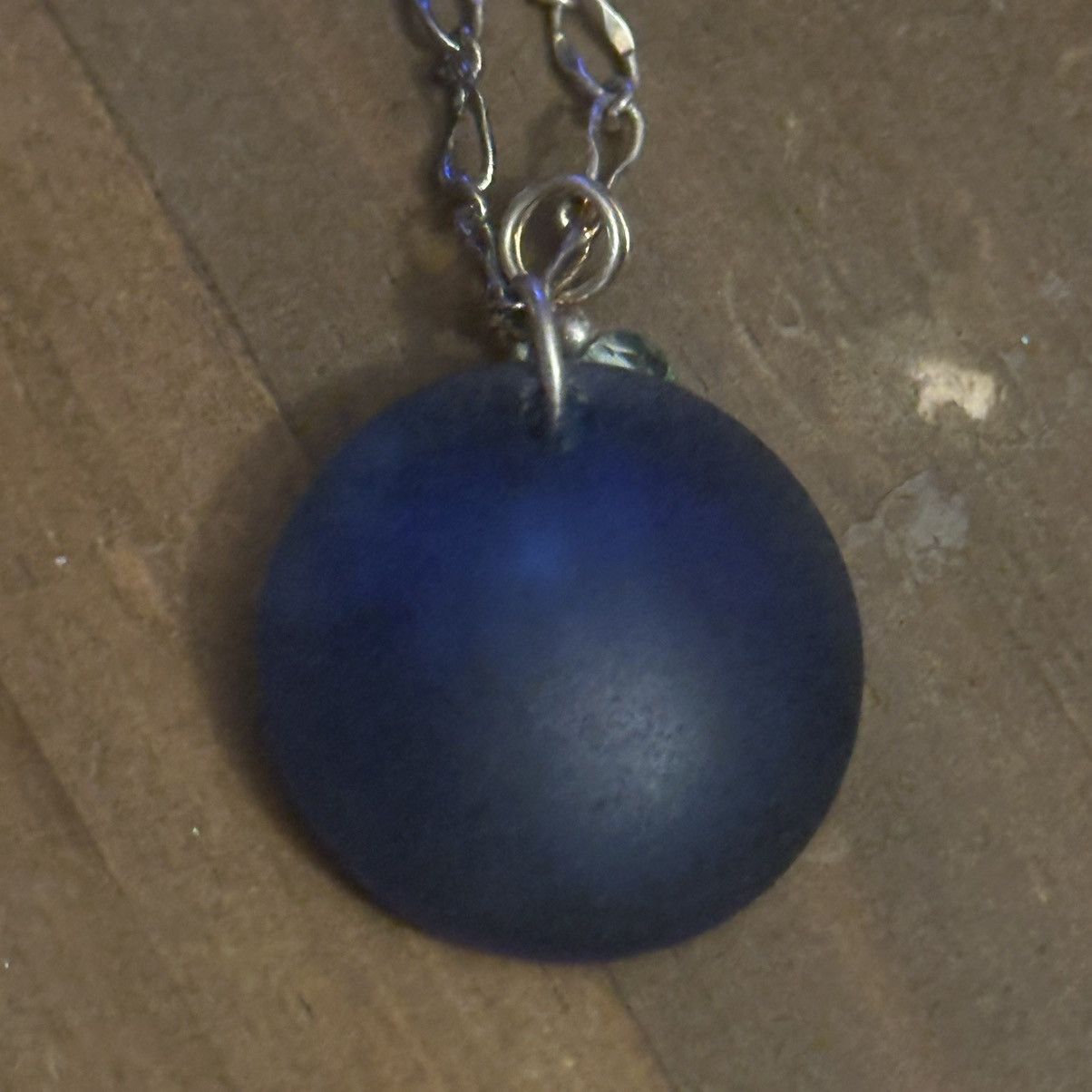 Other Silver tone glass pendant with elephant charm necklace Size ONE SIZE - 4 Thumbnail
