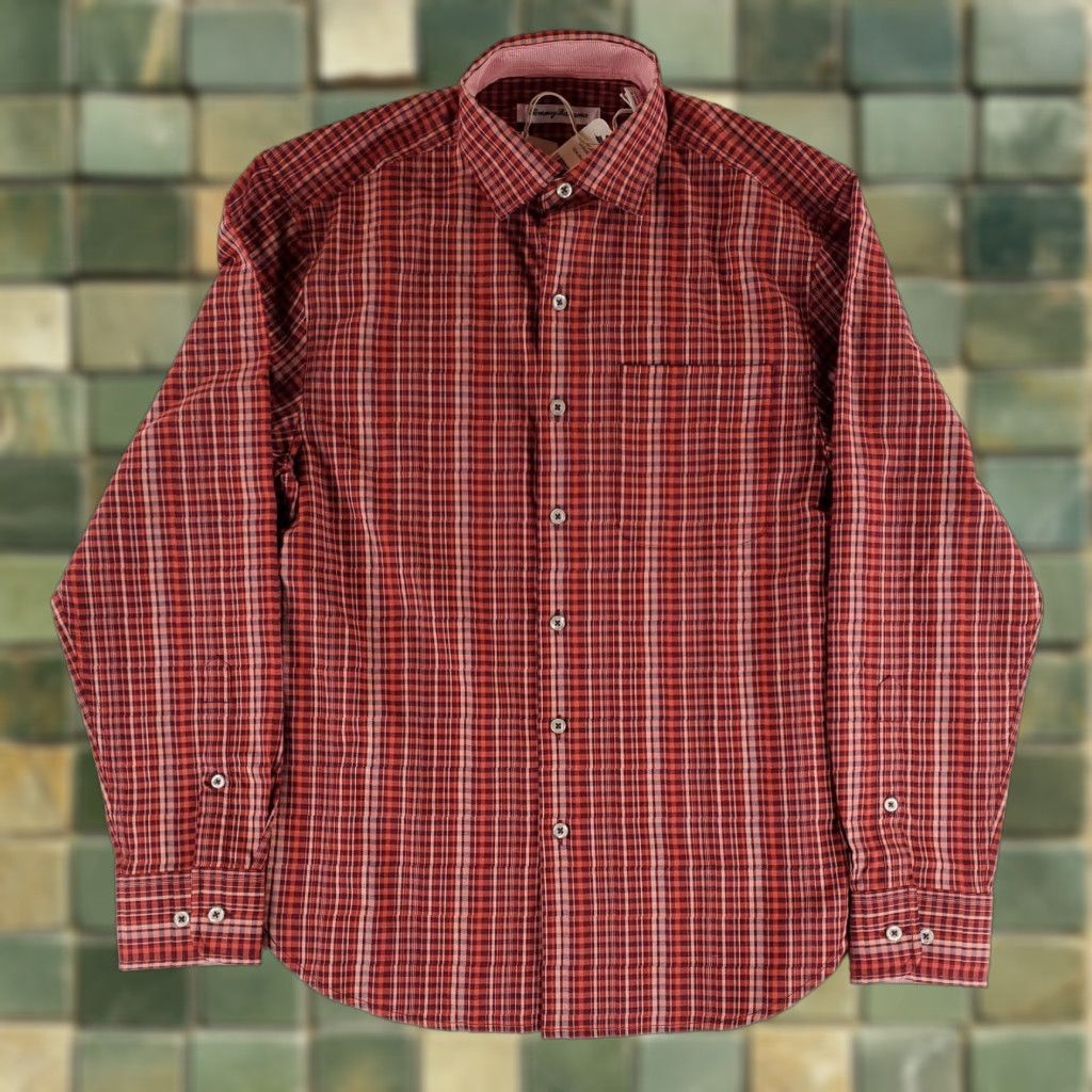 Tommy Bahama Tommy Bahama Lazlo Lux Button Down Shirt Plaid Red Mens XS Button-Up Long Sleeve Shirt Mens XS Red Plaid Lazlo Lux Button-Down Size US XS / EU 42 / 0 - 1 Thumbnail