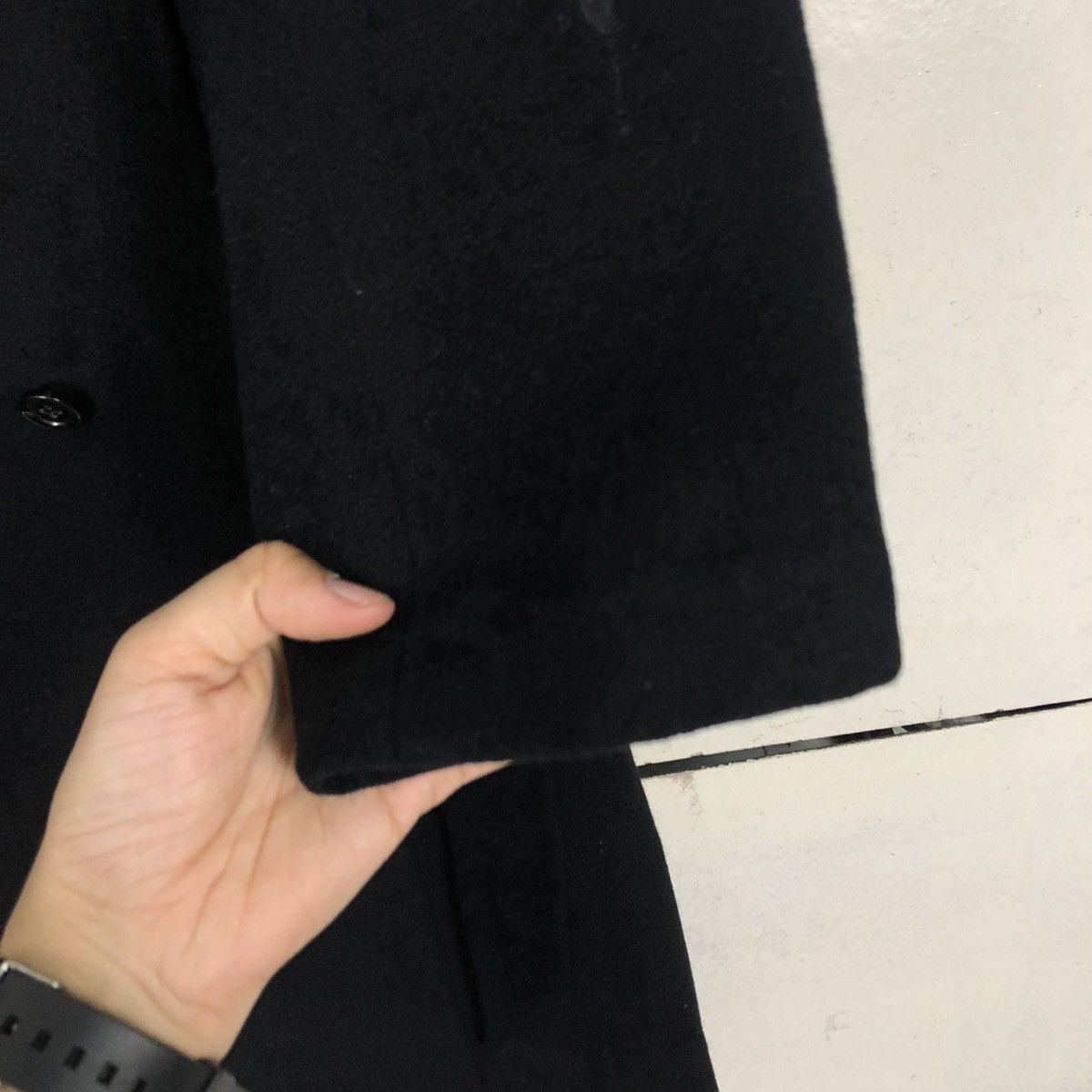 🔥RICH BLACK VINTAGE LONG WOOL JACKET INED YOHJI YAMAMOTO