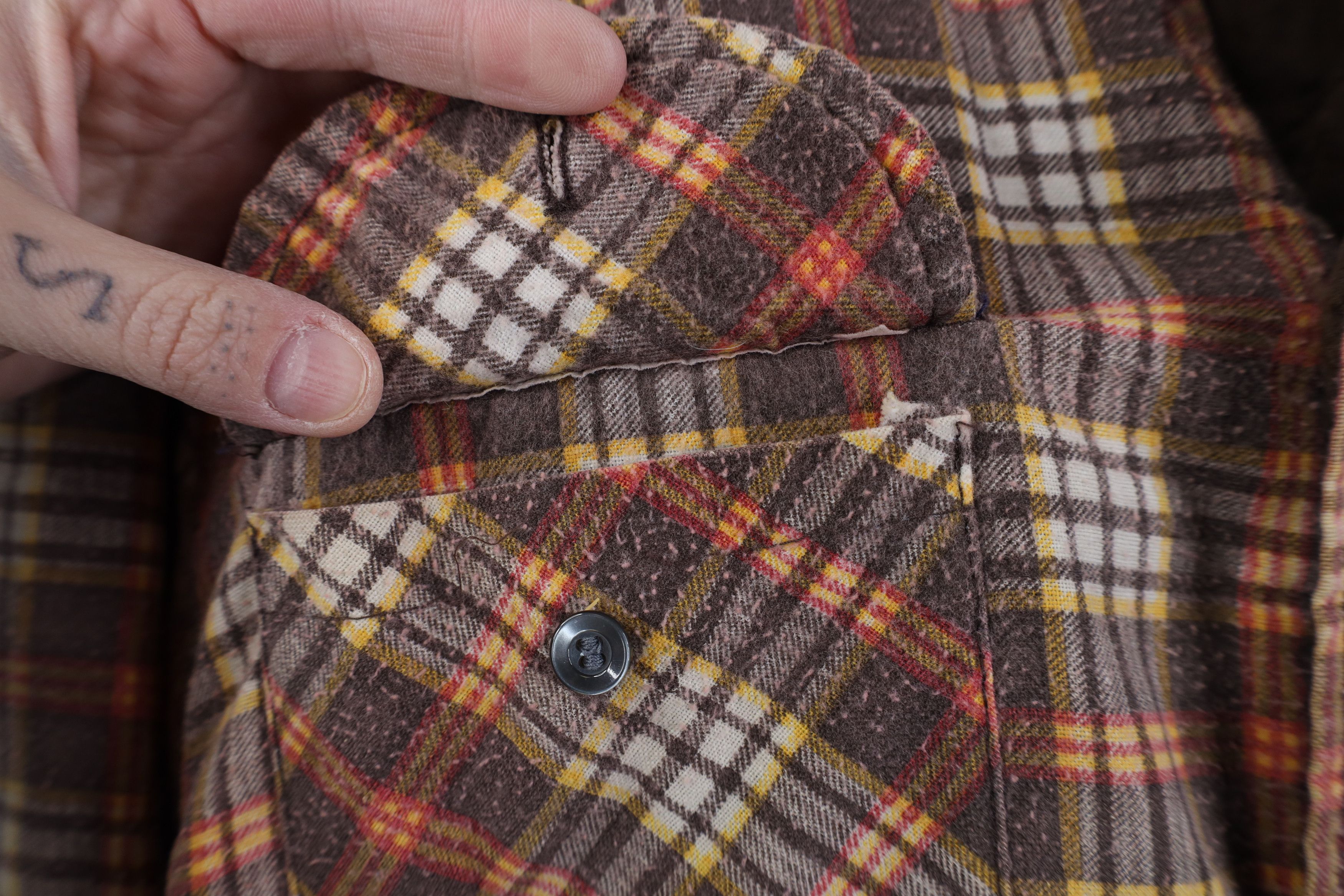 Vintage Vintage 70s Streetwear Quilted Flannel Shirt Jacket USA Size US L / EU 52-54 / 3 - 5 Thumbnail
