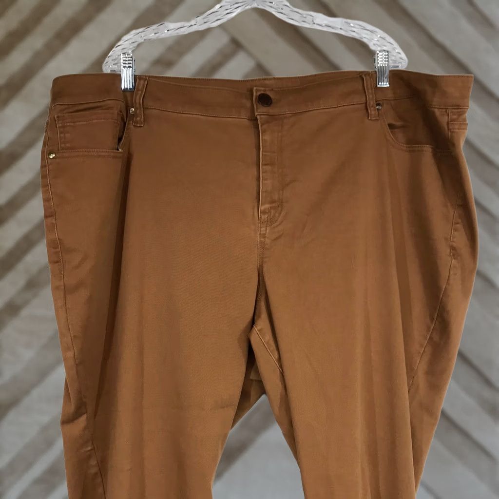 Vintage Lane Bryant Signature Fit Skinny Brown Pants Womens Size 28 Petite Size 28" / US 6 / IT 42 - 1 Thumbnail