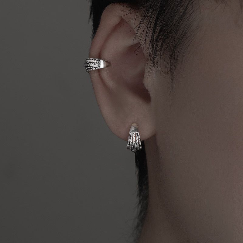 Jewelry Hip-hop Earrings One Pairs Chrome Jewelry Size ONE SIZE - 4 Thumbnail