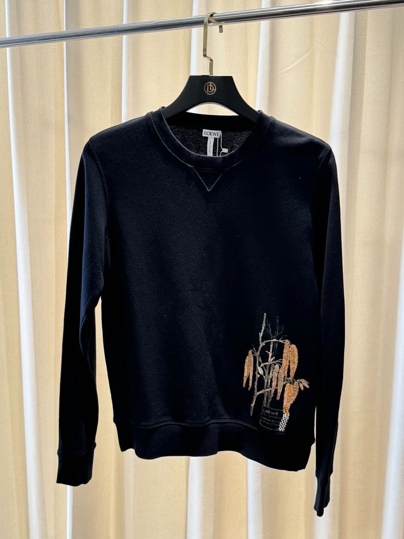 Loewe LOEWE Black floral hoodie Size XS / US 0-2 / IT 36-38 - 1 Thumbnail