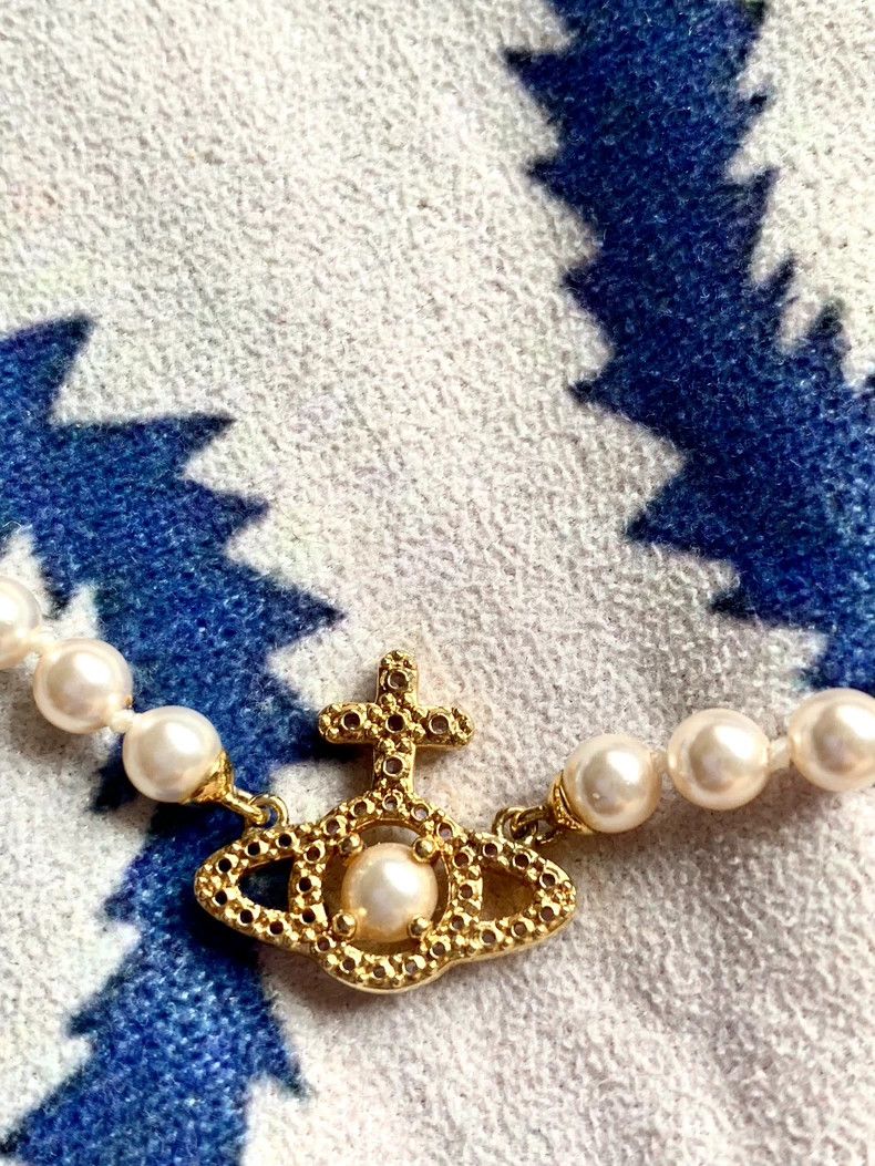 Vivienne Westwood Vivienne Westwood Pearl Saturn necklace Size ONE SIZE - 3 Thumbnail