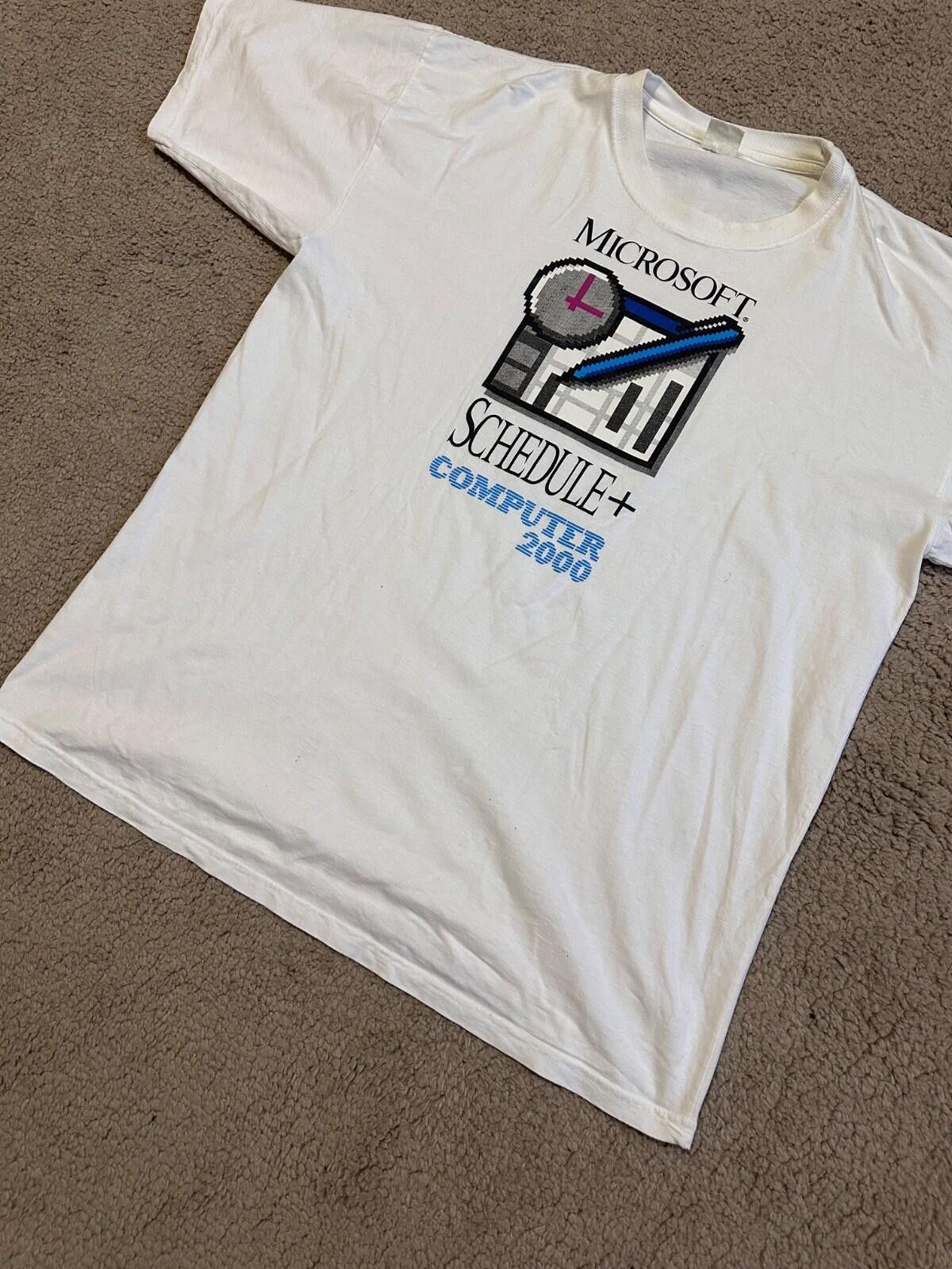 The Unbranded Brand Microsoft Schedule+ Computer 2000 Tshirt Sz XL Size US XL / EU 56 / 4 - 2 Thumbnail