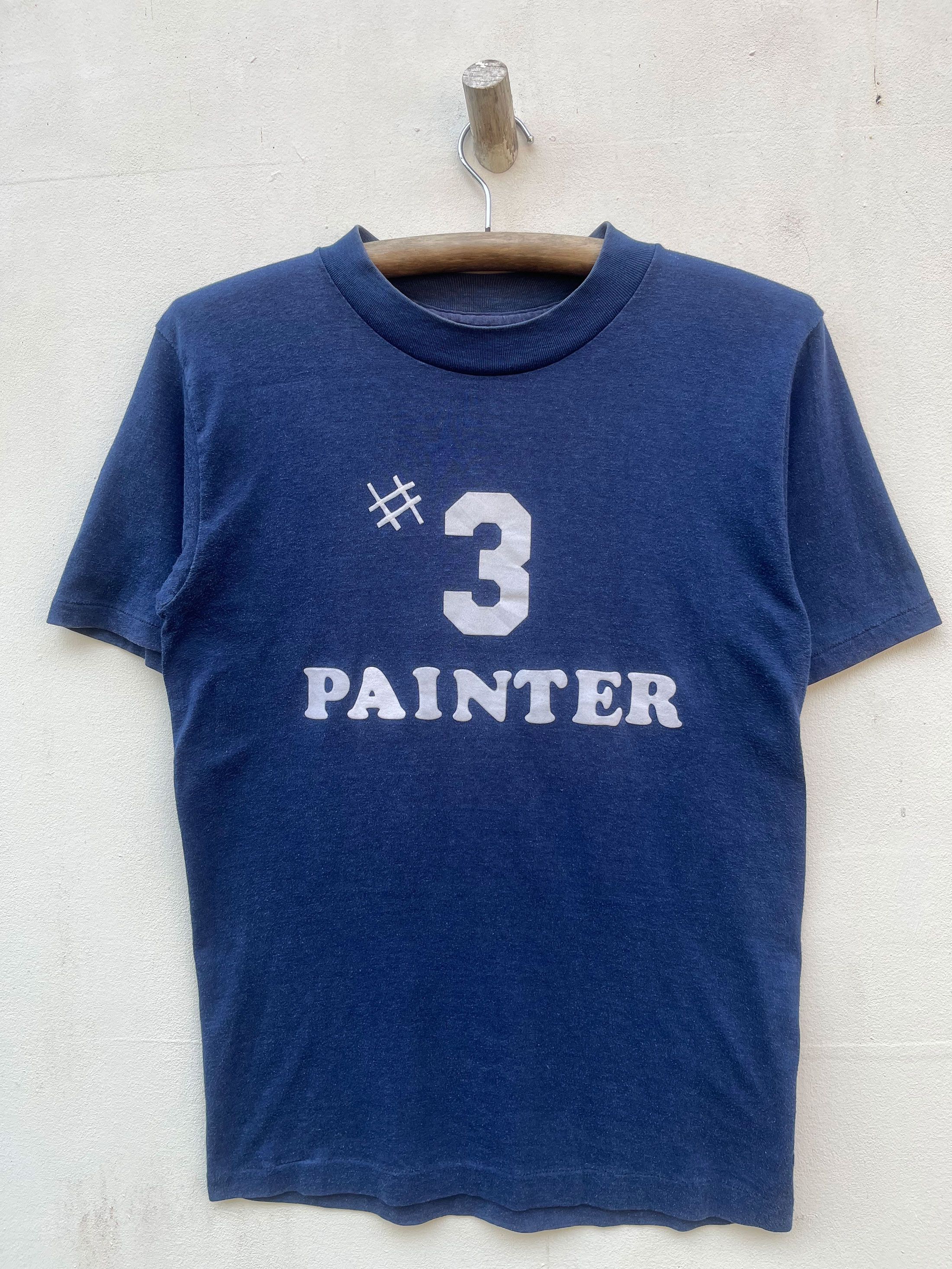 Vintage 70s 80s Art Artist Sunfaded Paper Thin Single Stitch