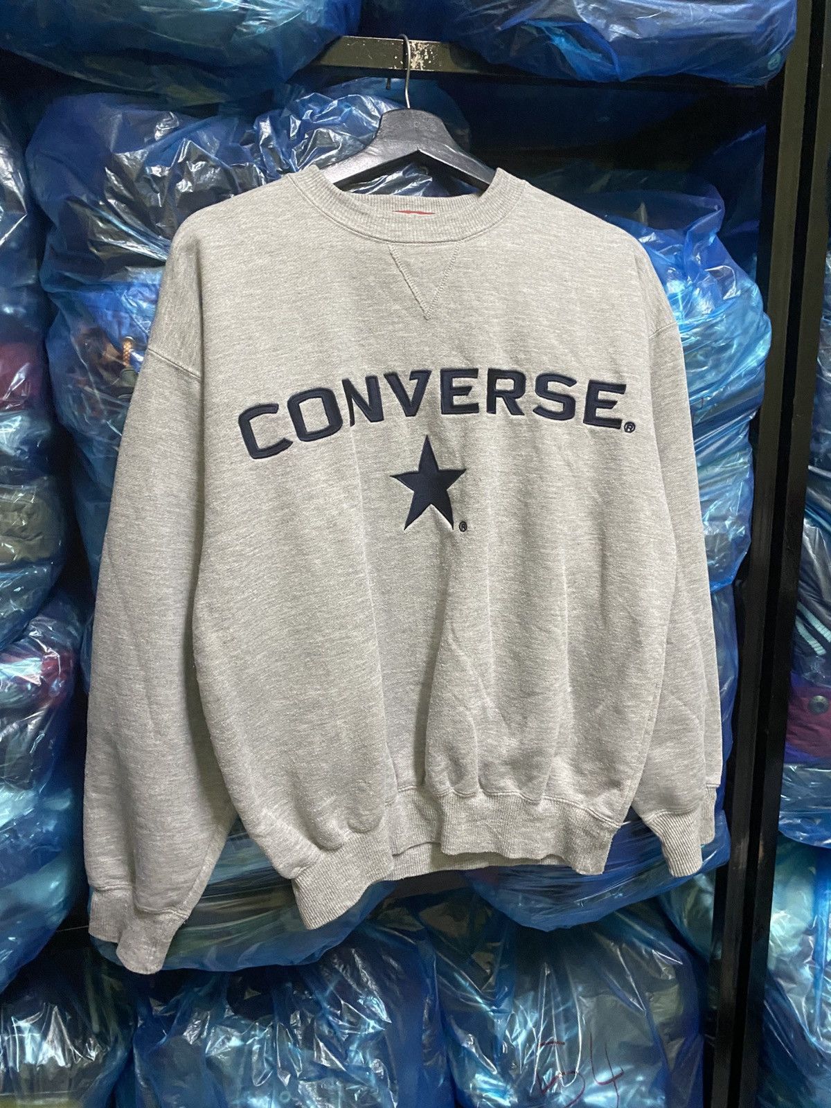Converse Vintage Converse Japan Grey Sweatshirt Embroidered Star Logo Size US M / EU 48-50 / 2 - 3 Thumbnail