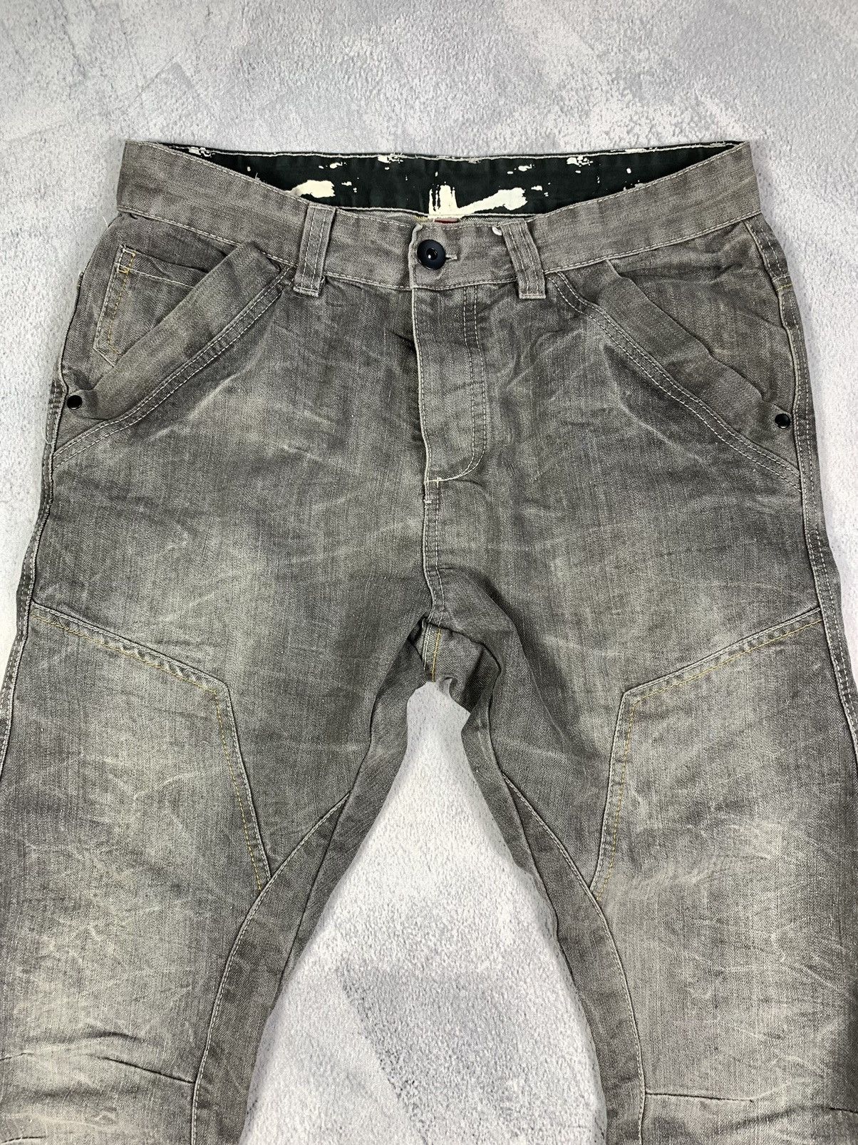 Japanese Brand × Vintage Vintage Y2K Japanese cuff denim jeans streetwear size 32x30 Size US 32 / EU 48 - 6 Thumbnail