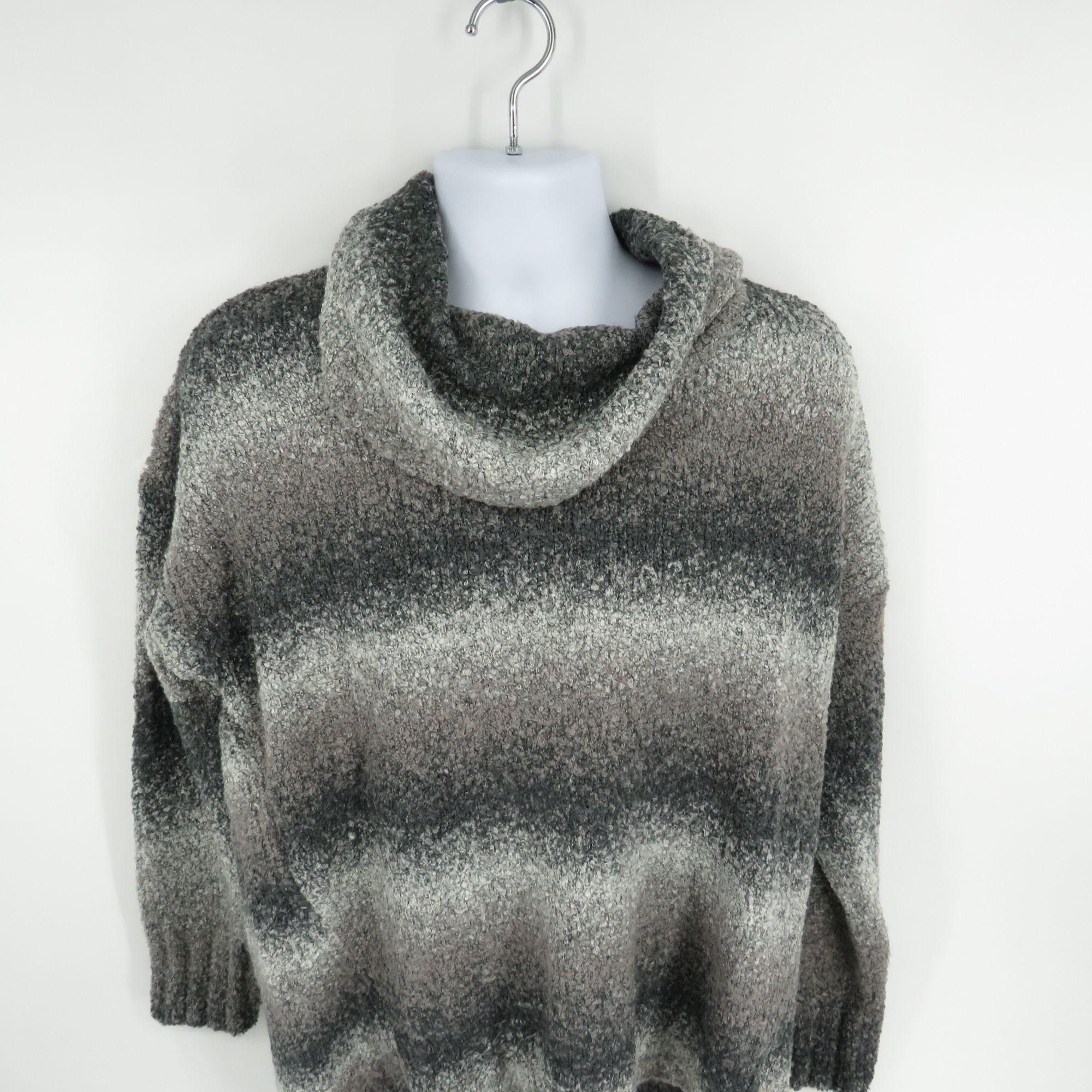 Other Style & Co Gray Striped Cowl Neck Sweater XL NWOT Size XL / US 12-14 / IT 48-50 - 3 Thumbnail