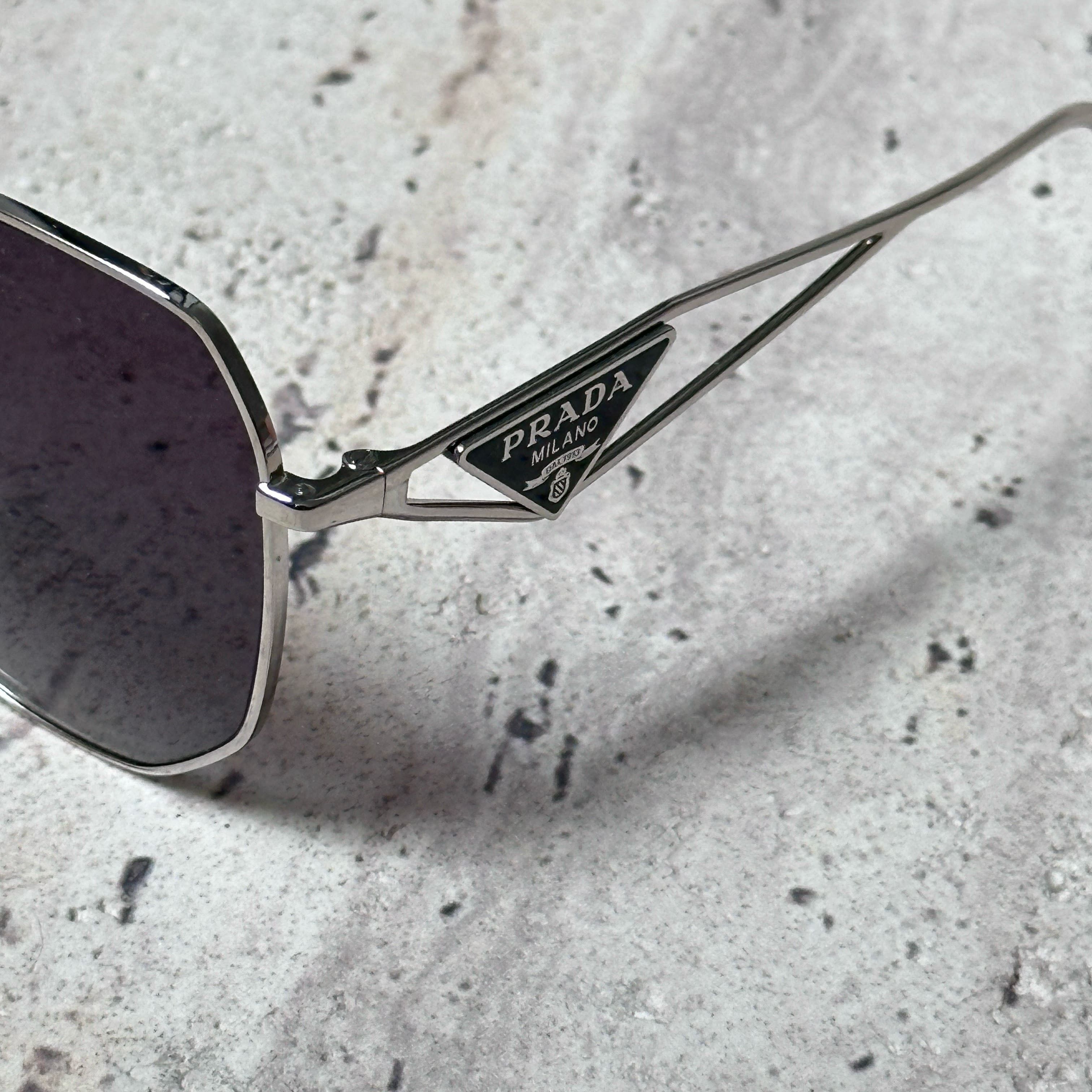 Prada PRADA 0PR 57YS 1BC5D1 Grey Gradient Silver Size ONE SIZE - 4 Thumbnail
