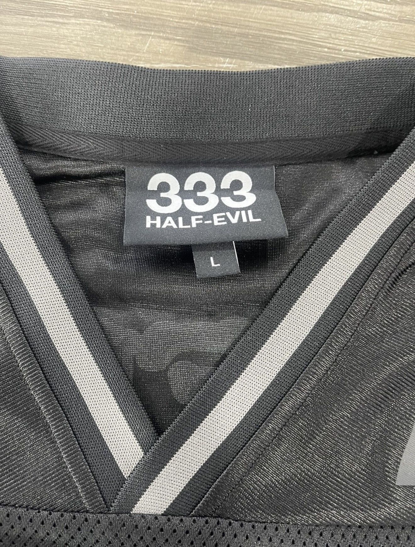 Half Evil ⚡️ Half Evil 333 Football Raid Jersey Black Size Large ⚡️ Size US L / EU 52-54 / 3 - 7 Thumbnail