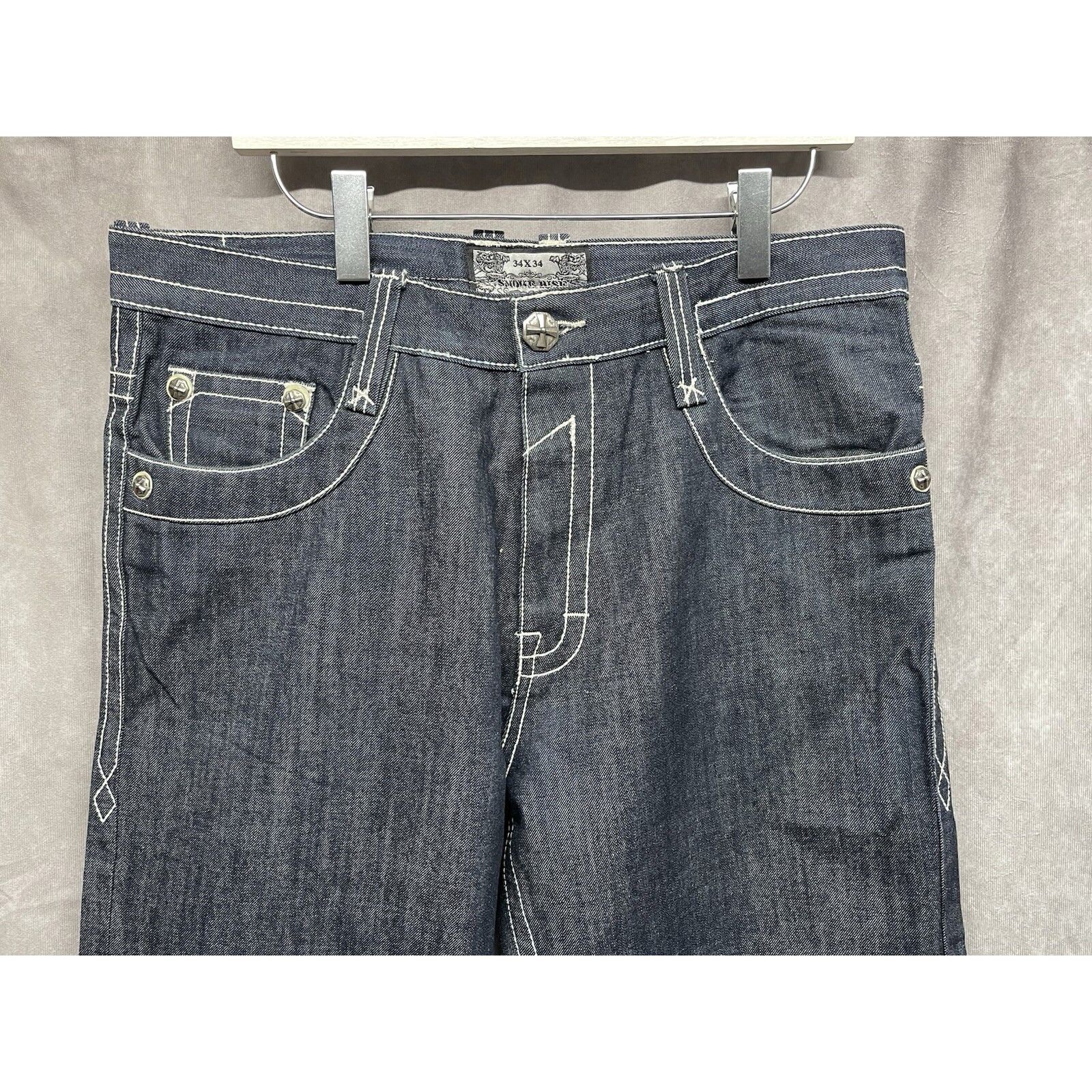 Smoke Rise Smoke Rise Jeans 34x34 Blue Embroidered Distressed Patch Str Size US 34 / EU 50 - 5 Thumbnail