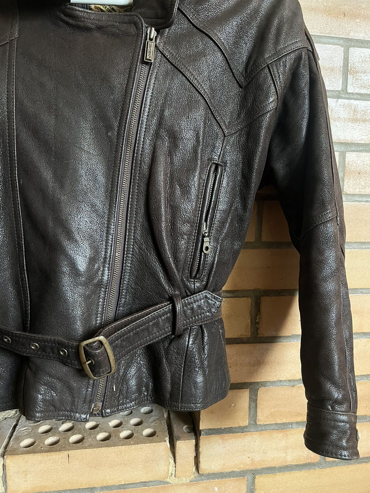 Genuine Leather × Japanese Brand Women leather jacket brown Size S / US 4 / IT 40 - 2 Thumbnail