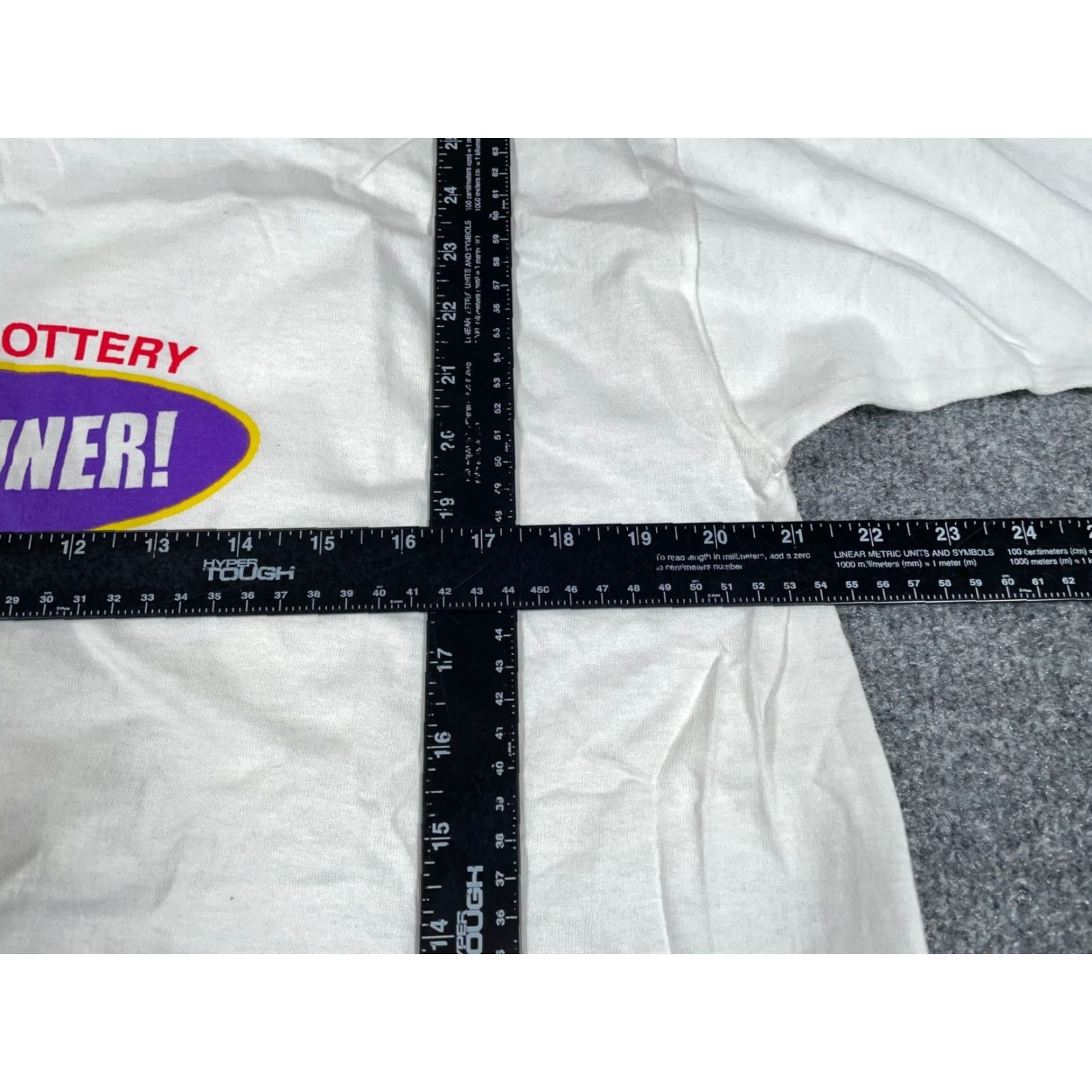 Fruit Of The Loom VINTAGE Michigan Lottery I'm a Winner T-Shirt Adult XL White Heavyweight Retro Fruit of the Loom Mens T-Shirt Graphic Tee Size US XL / EU 56 / 4 - 7 Thumbnail