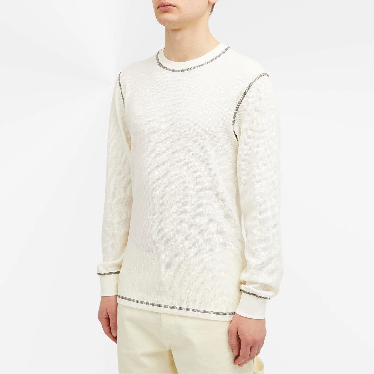 46/S - Waffle Long Sleeve Tee - Off-White