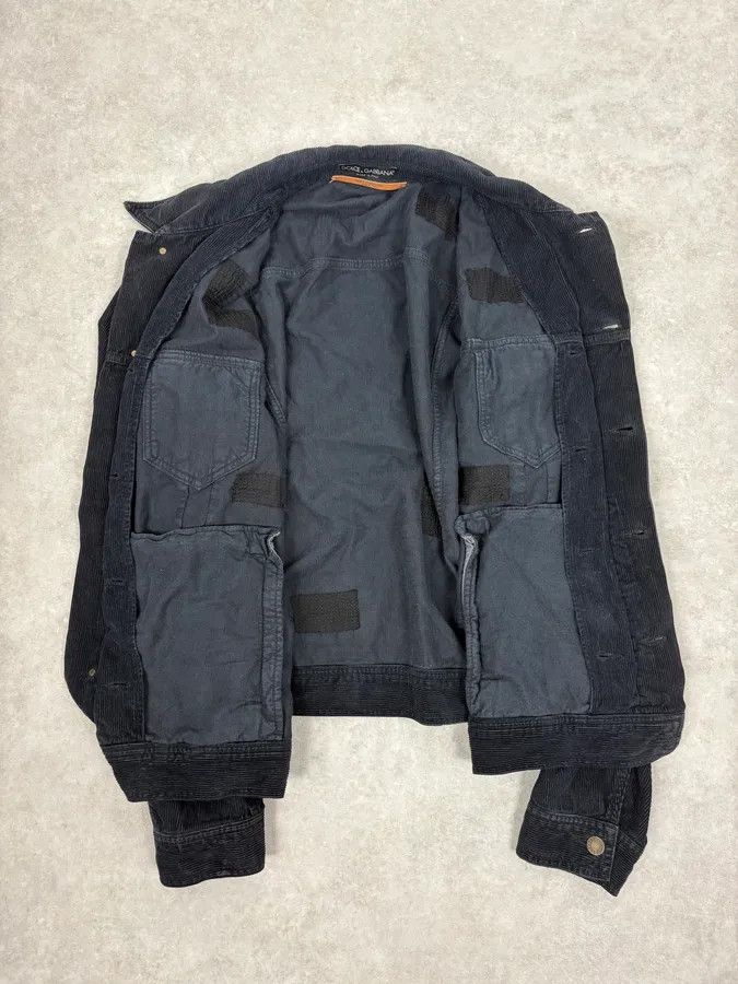 Dolce & Gabbana 2000s Dolce & Gabbana Navy Cordurroy Jacket Size US L / EU 52-54 / 3 - 8 Thumbnail