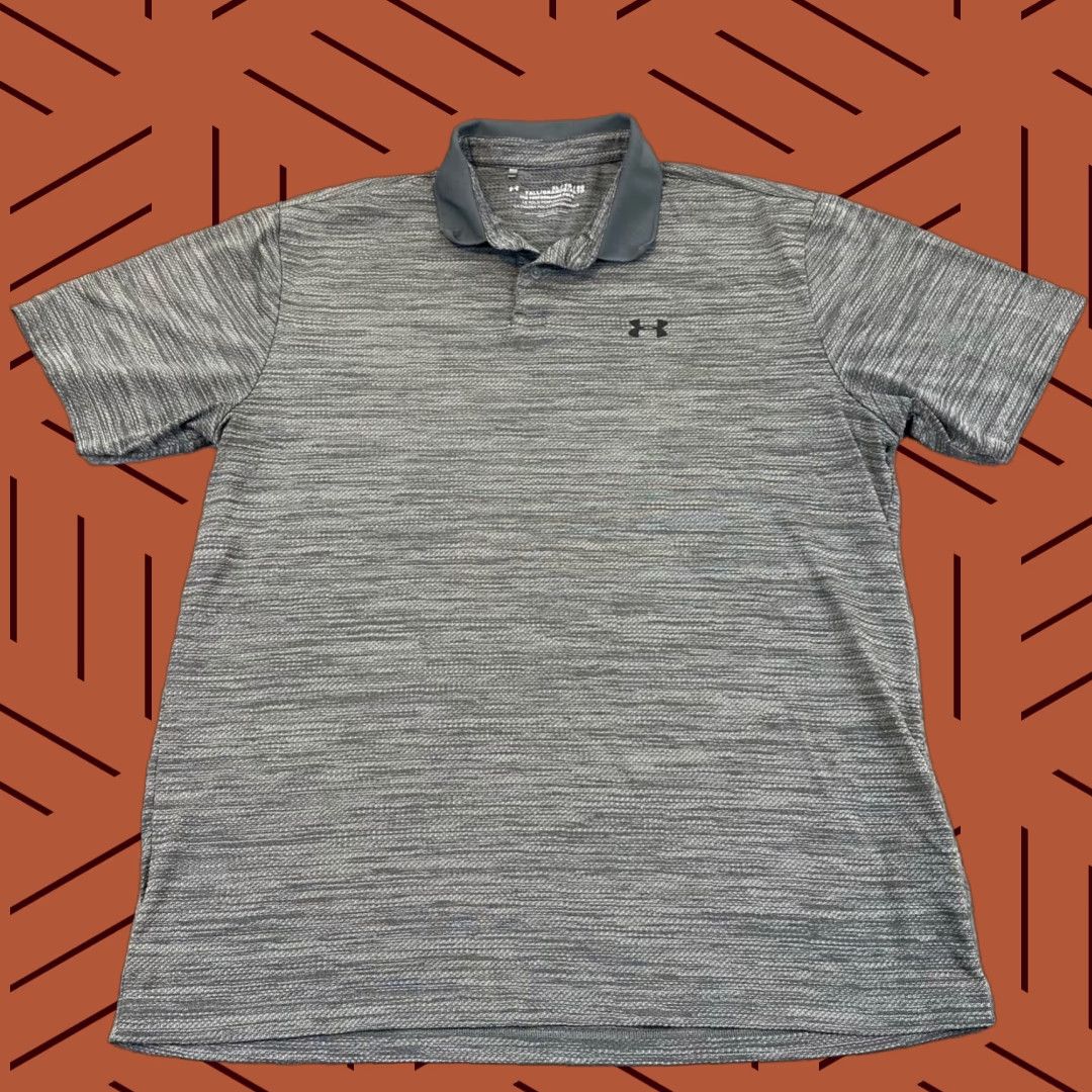 Under Armour UNDER ARMOUR Performance Polo Shirt Mens XL Heather Gray Heatgear Golf Sport Size US XL / EU 56 / 4 - 1 Thumbnail