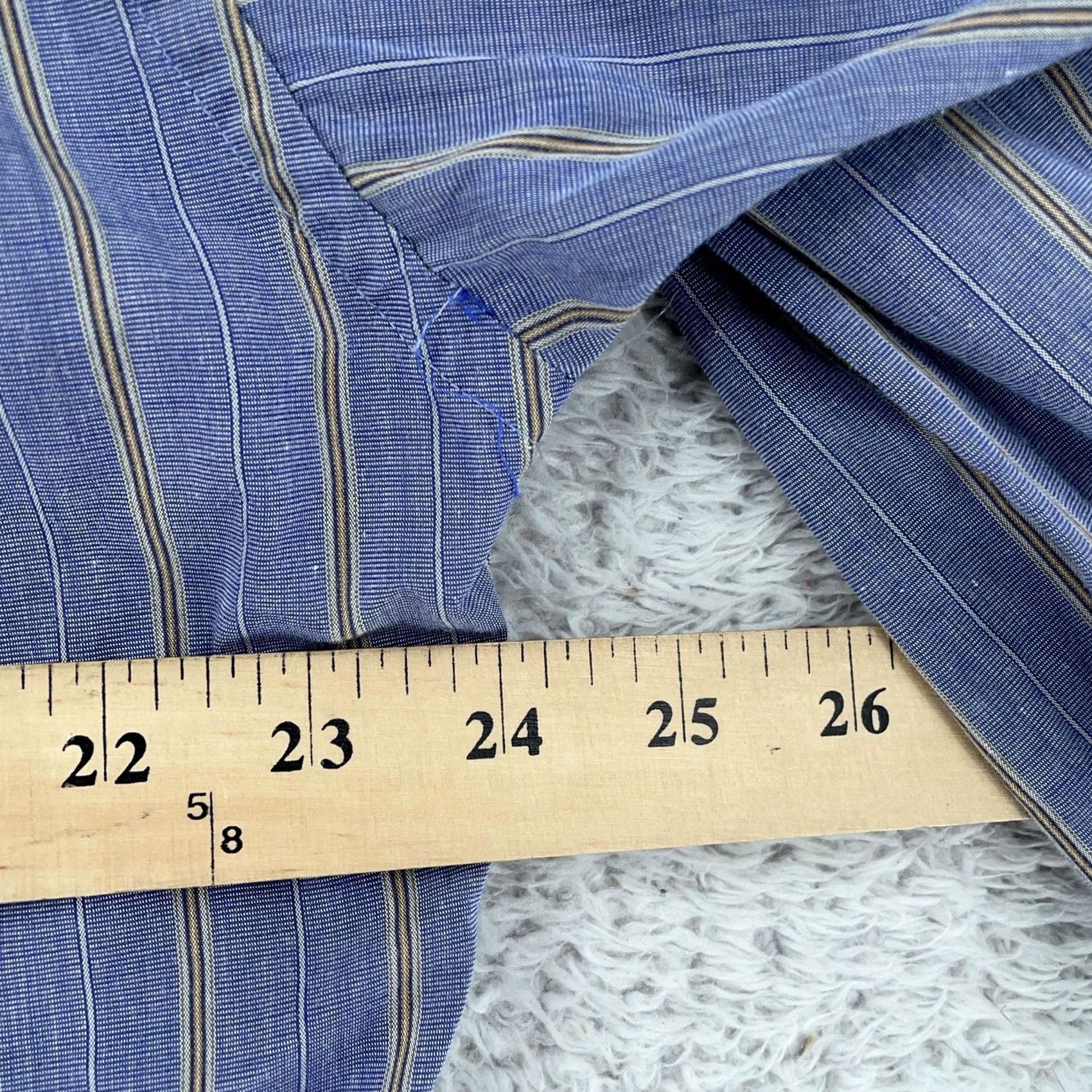Vintage Vintage Sero Shirt Mens XL Blue Striped Regular Fit Button Up USA Size US XL / EU 56 / 4 - 4 Thumbnail