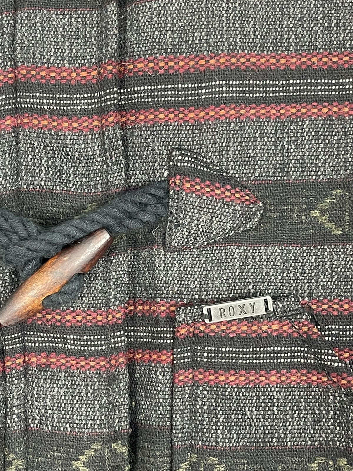 Quiksilver × Vintage Roxy Duffle Sherpa Jacket Size M / US 6-8 / IT 42-44 - 6 Thumbnail