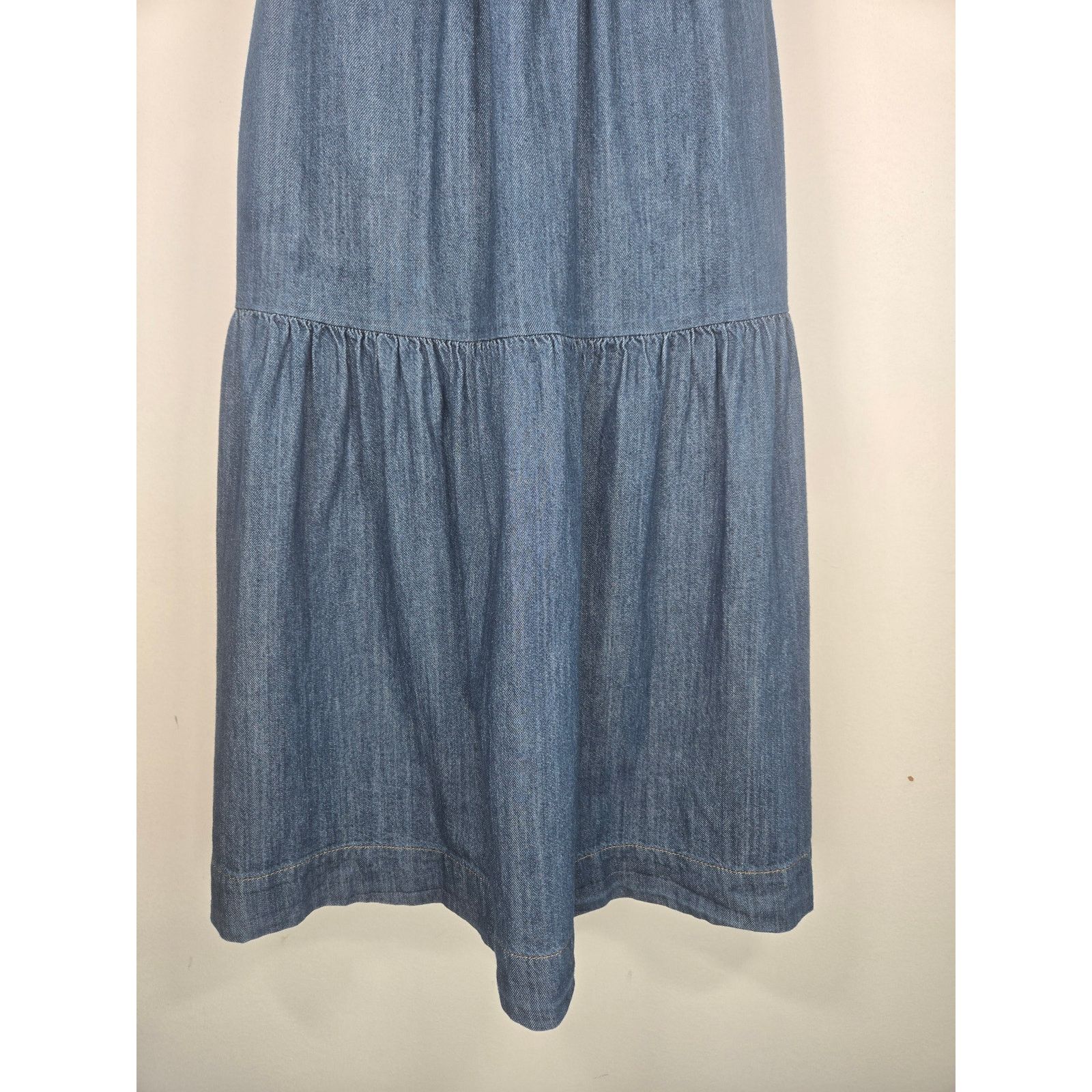 Boden Boden Denim Tiered Skirt Size 10P Size 32" / US 10 / IT 46 - 3 Thumbnail