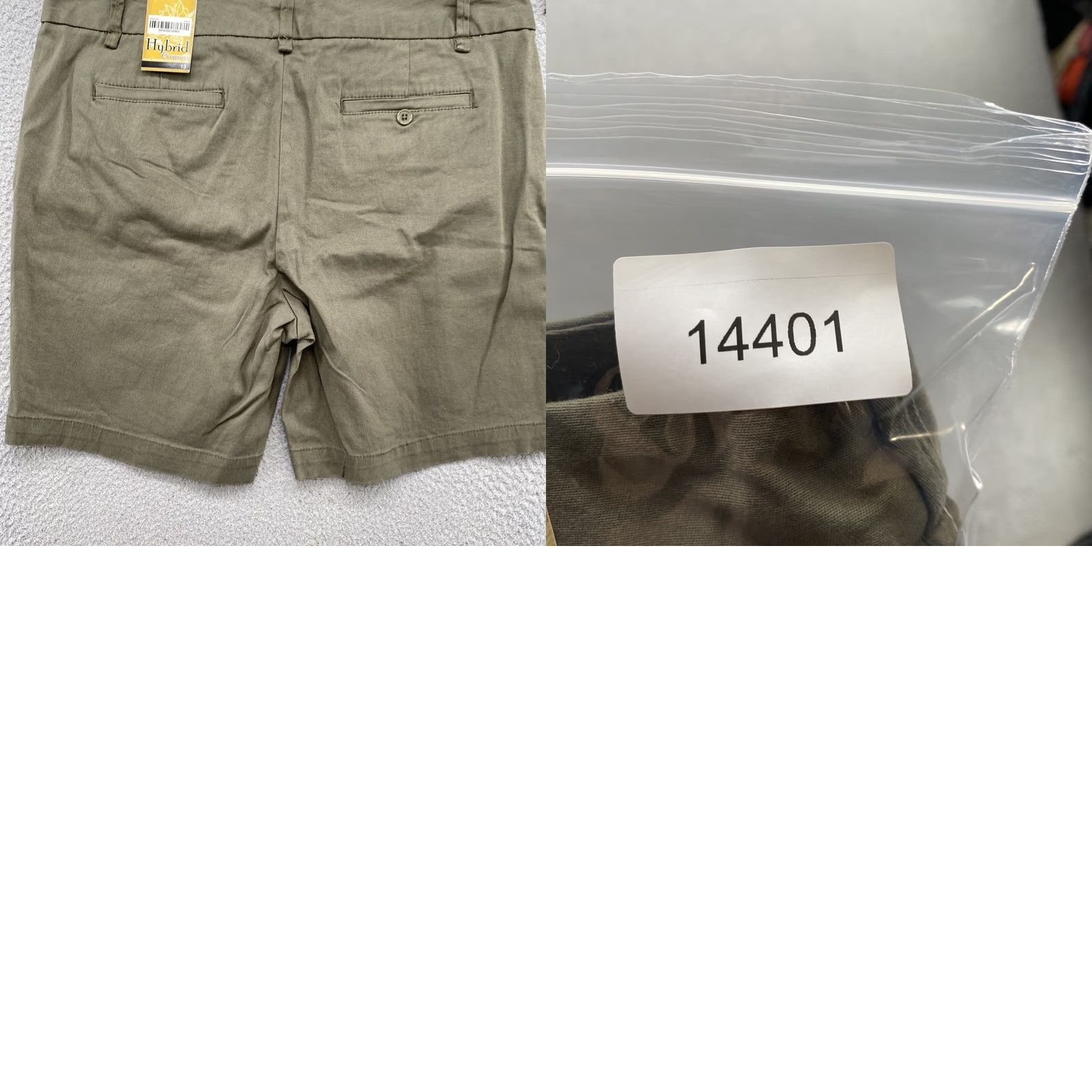 Vintage HYBRID Bermuda Green Mid Rise Flat Front Casual Shorts Size 13 Womens Juniors Cotton Blend Pocket Slit Pockets New Size 34" / US 12 / IT 48 - 9 Thumbnail