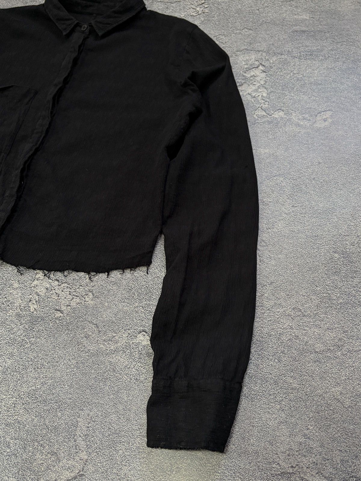 Thom Krom Thom Krom Black Asymmetric Distressed Hem Shirt L Size L / US 10 / IT 46 - 7 Thumbnail
