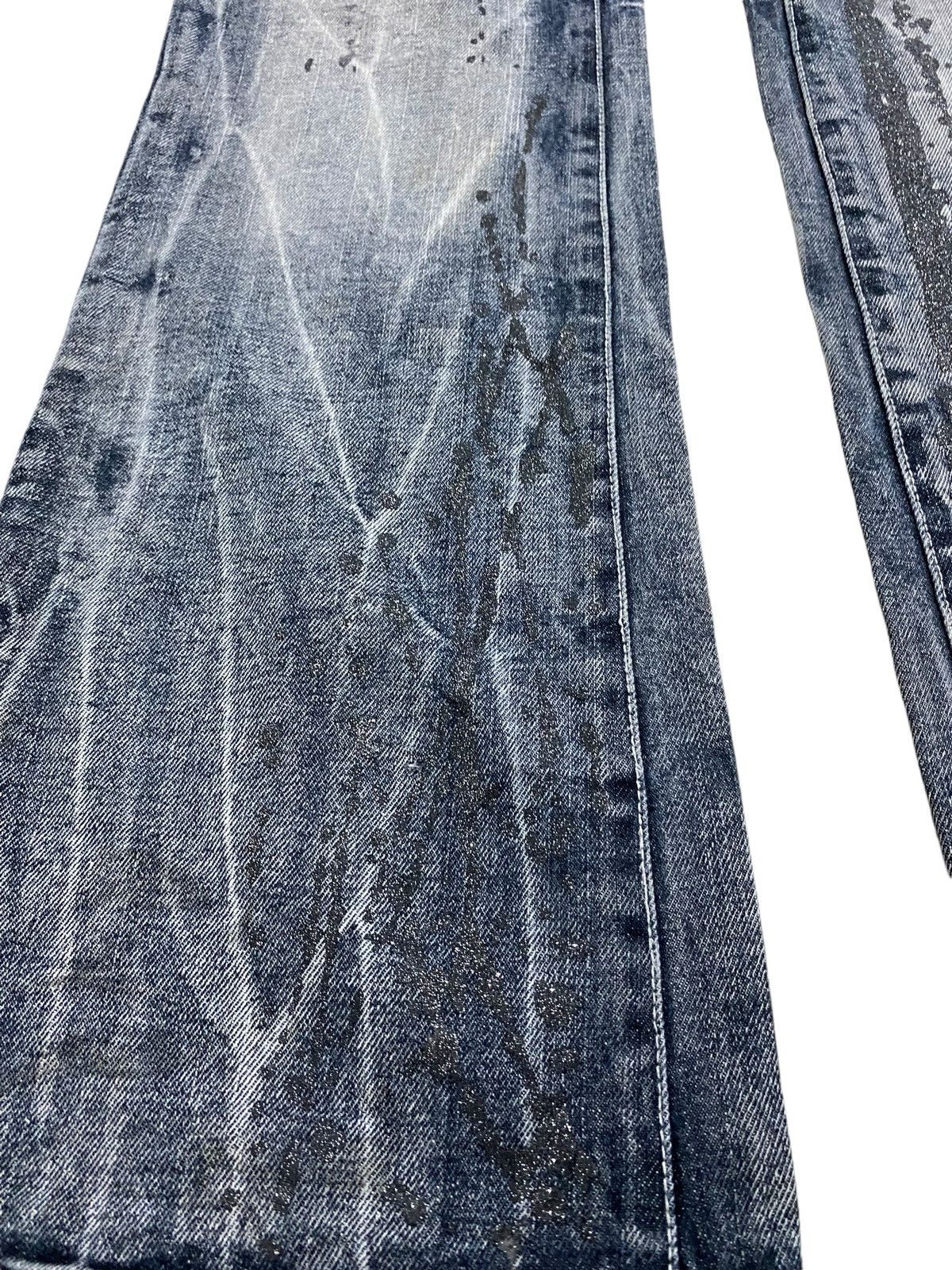 LOWBOX Vintage Lowbox Washed Grey Distressed Gothic L Patch Edgy Size US 31 - 6 Thumbnail