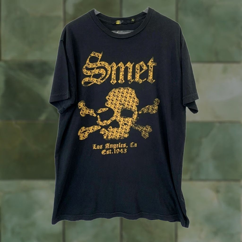 Born Smet Born on the Street Skull & Crossbones Gold Print Graphic T-Shirt Black XL Men Size US XL / EU 56 / 4 - 1 Thumbnail