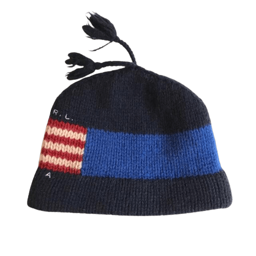 Polo Ralph Lauren POLO RALPH LAUREN - 90s POLO SPORT P.S.R.L USA FLAG Beanie Size ONE SIZE - 5 Thumbnail