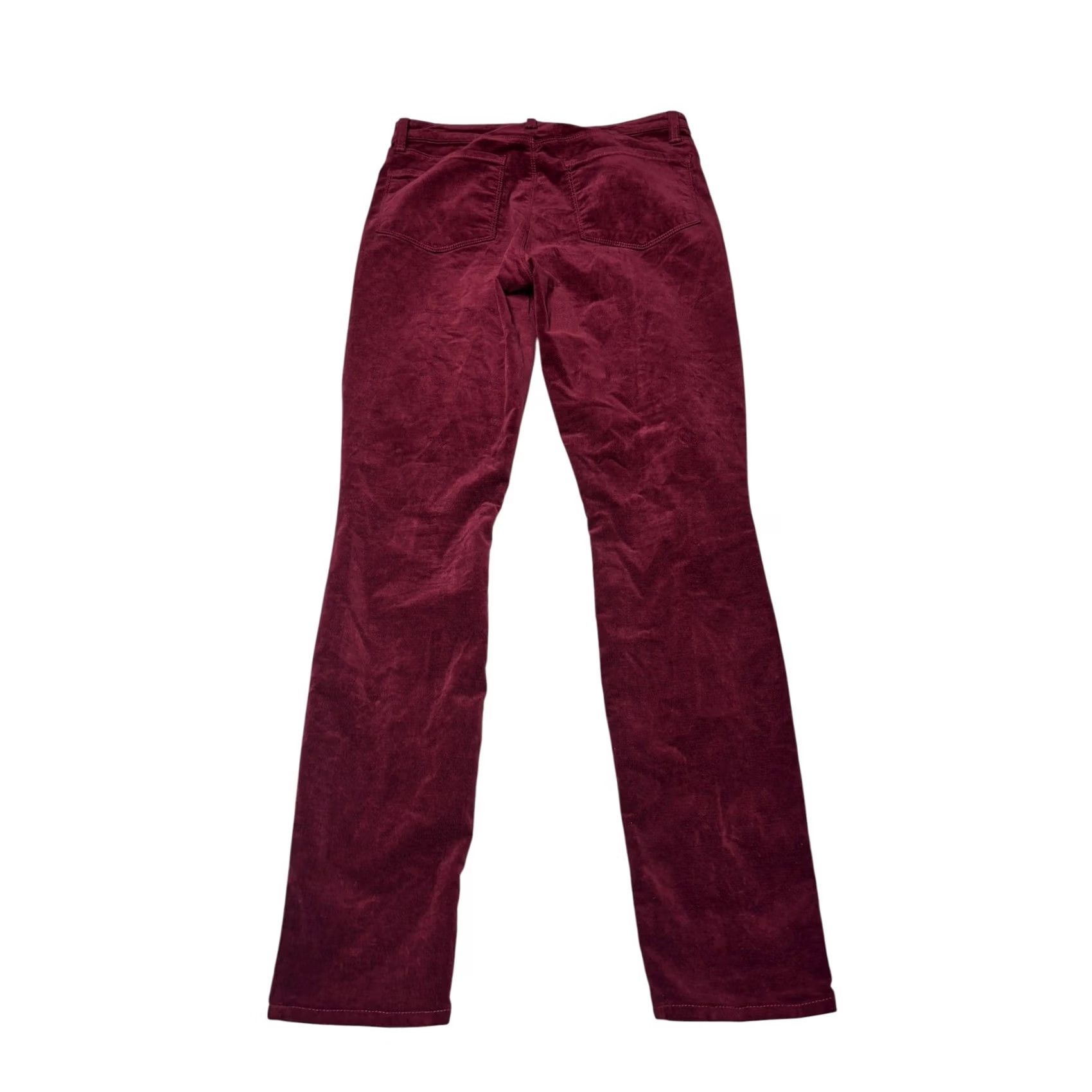 L'AGENCE L'AGENCE Jyothi High Rise Velvet Pants Black Cherry Burgundy Size 29X30 Womens Size 29" - 5 Thumbnail