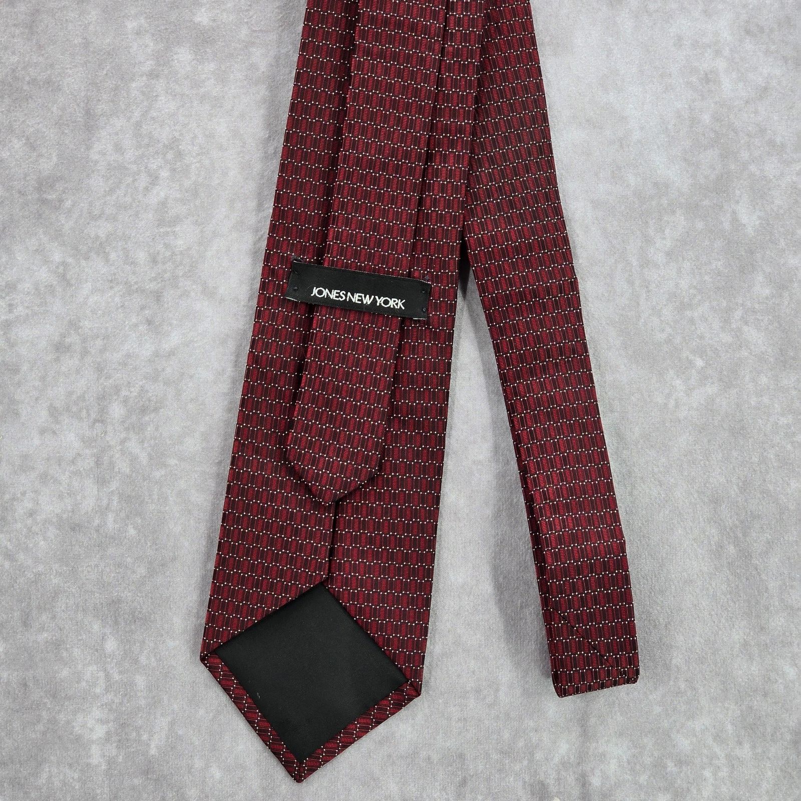 Jones New York Jones New York Red Blue White Geometric Dots Silk Neck Tie Size 30 - 3 Thumbnail