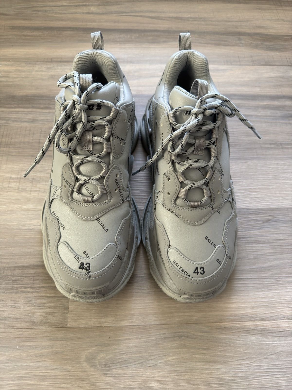 Balenciaga Gray Men’s Balenciaga Tripple S Logo Size US 10 / EU 43 - 6 Thumbnail