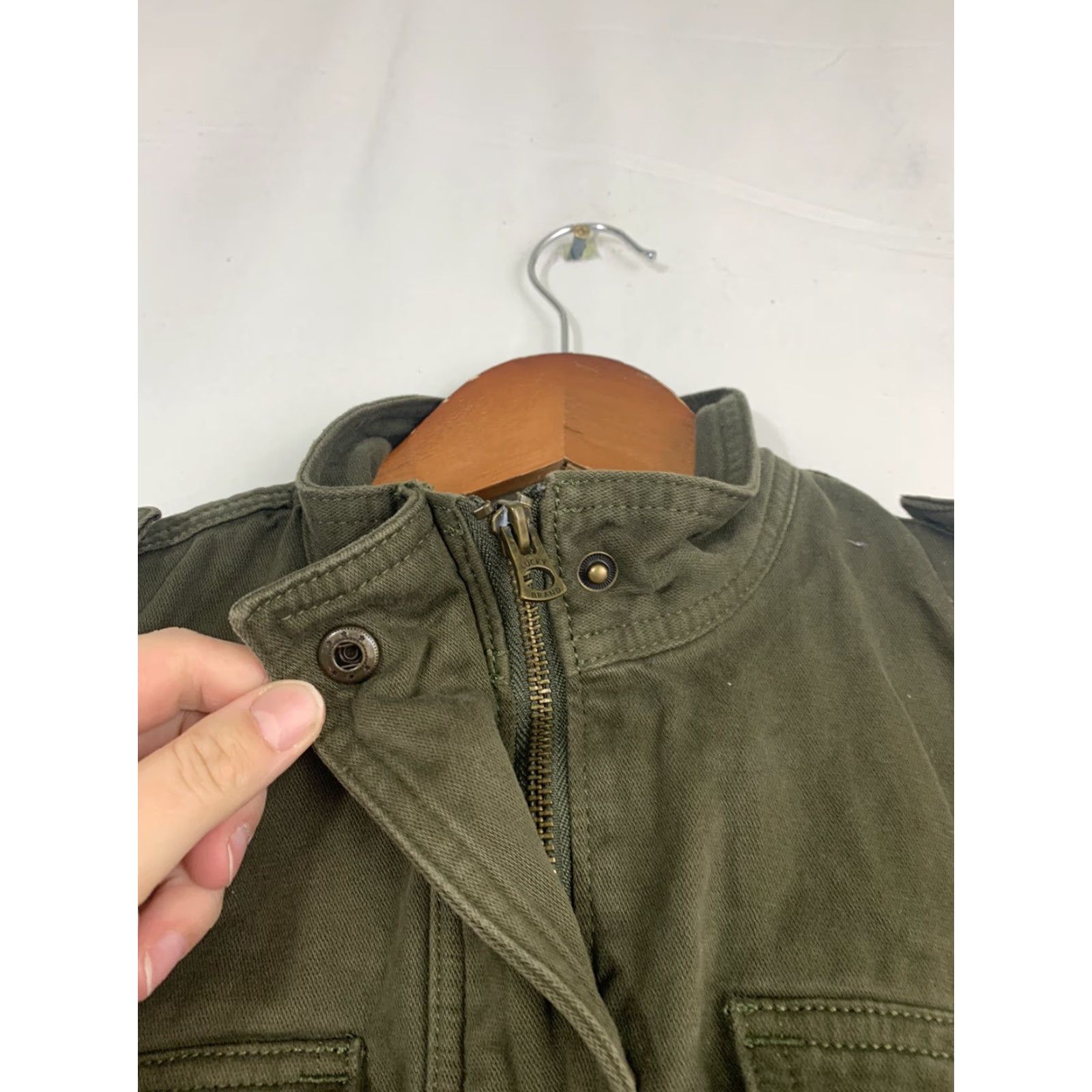 Lucky Brand Lucky Brand Womens XS Army Green Full Zip Military Cinched Waist Jacket Size XS / US 0-2 / IT 36-38 - 6 Thumbnail