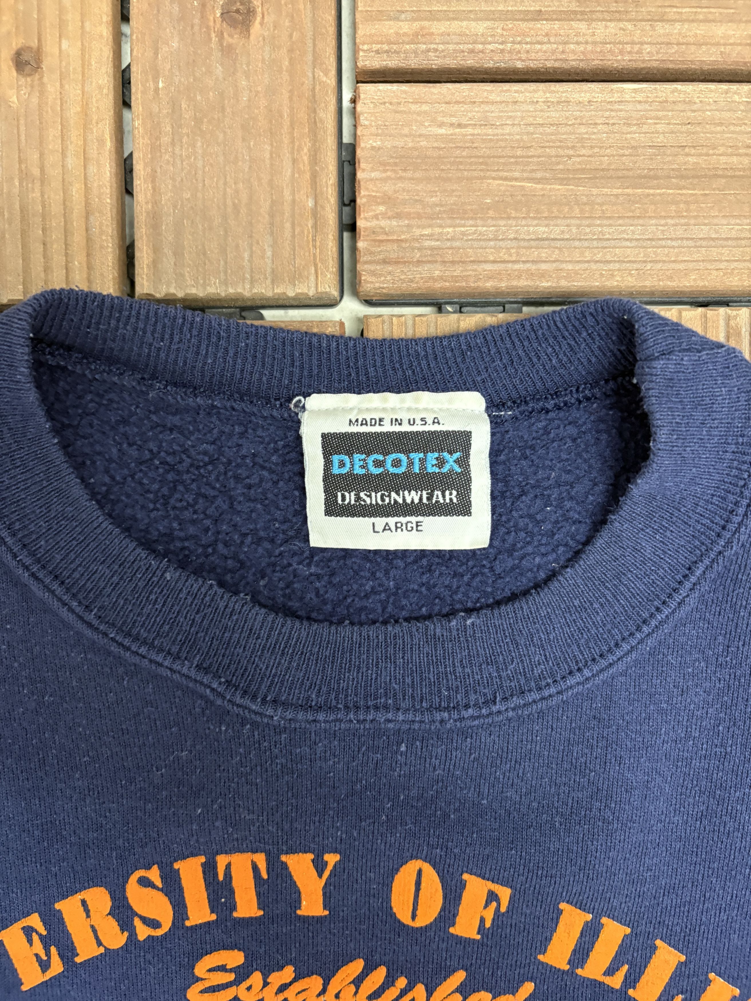 Vintage Illinois Fighting Illini Vintage Blue Crewneck Sweater Size US L / EU 52-54 / 3 - 6 Thumbnail