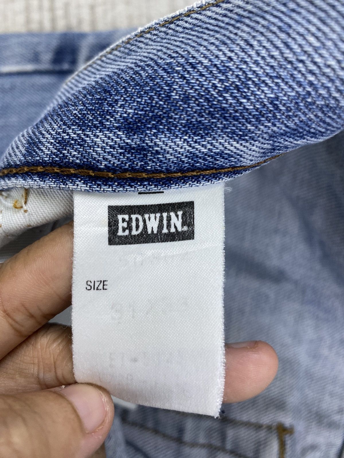 Edwin Vintage Edwin 503 Denim Blue Distressed Denim Pants Size US 31 - 15 Thumbnail
