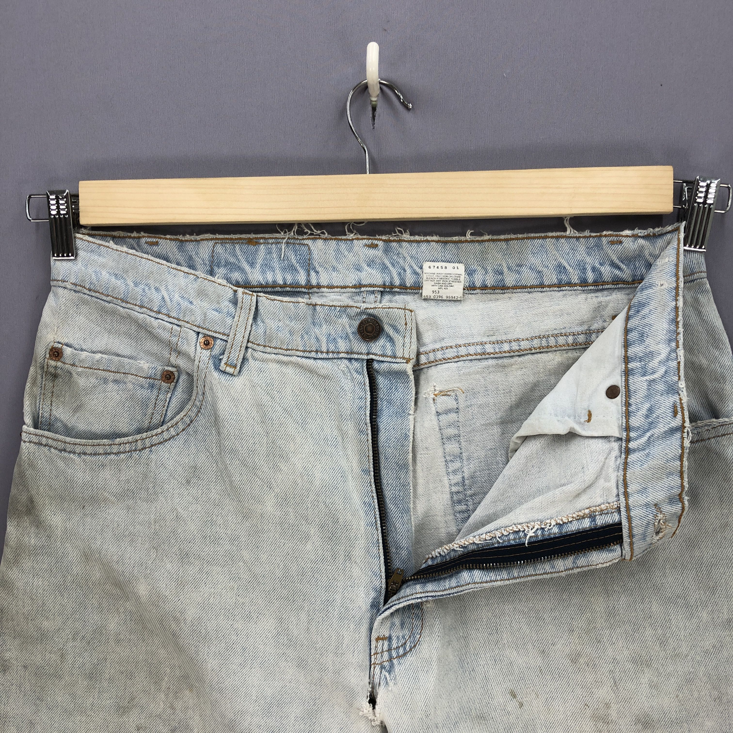 Levi's Vintage Levis Sun Faded Blue Jeans Levi's Mechanic Denim Size US 34 / EU 50 - 6 Thumbnail