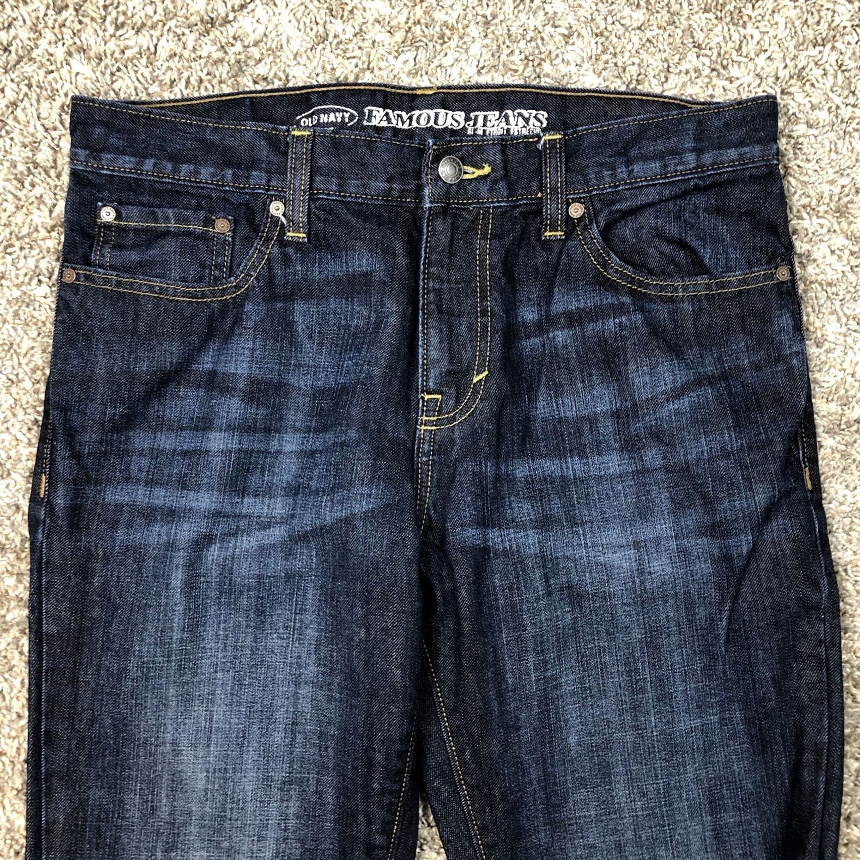Old Navy Old Navy Jeans Men 34x30 Slim Straight Denim Dark Wash Stretch 5-Pocket Casual Size US 34 / EU 50 - 5 Thumbnail