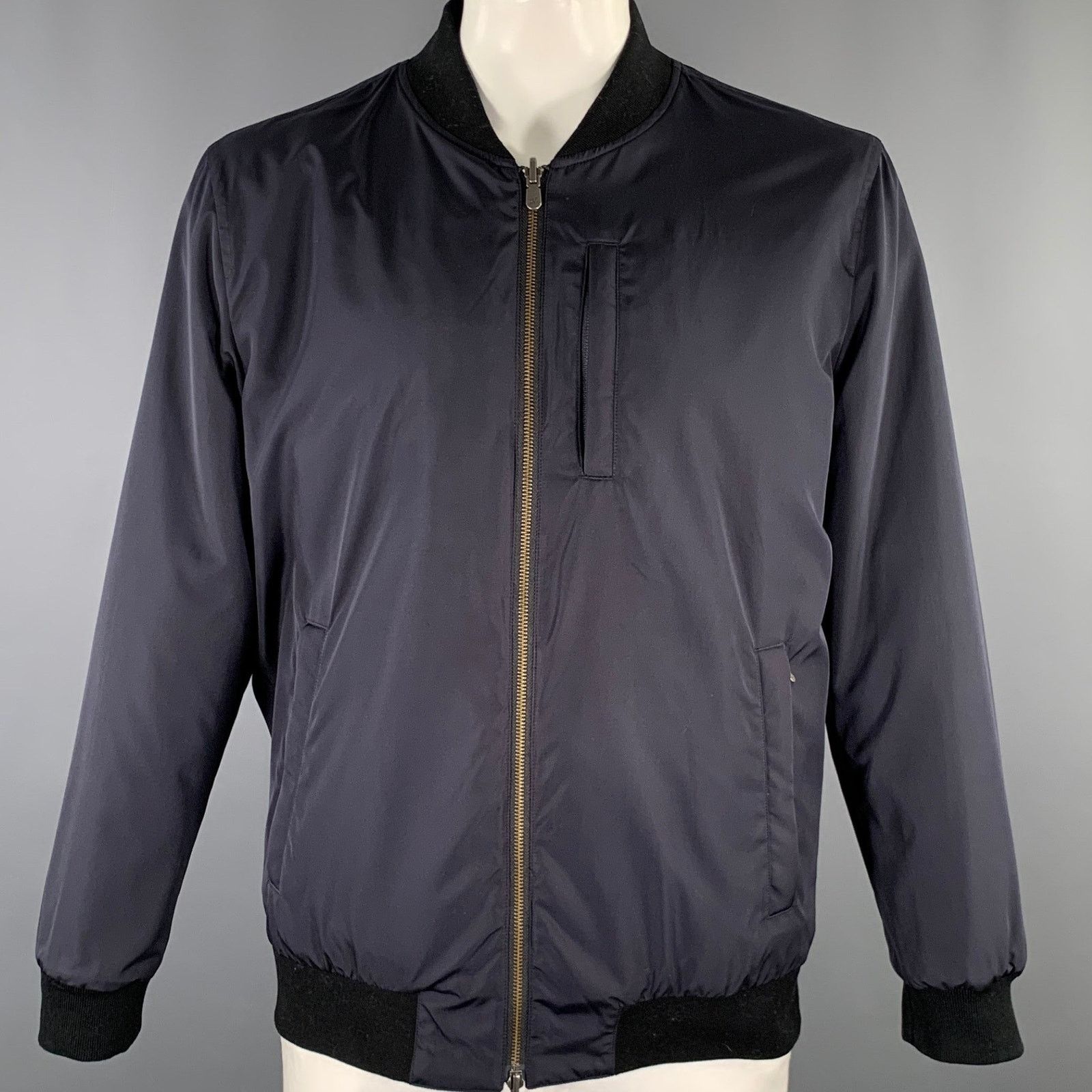 J.Hilburn J.HILBURN Reversible Bomber Coat - Black/Navy - Size L Size US L / EU 52-54 / 3 - 5 Thumbnail
