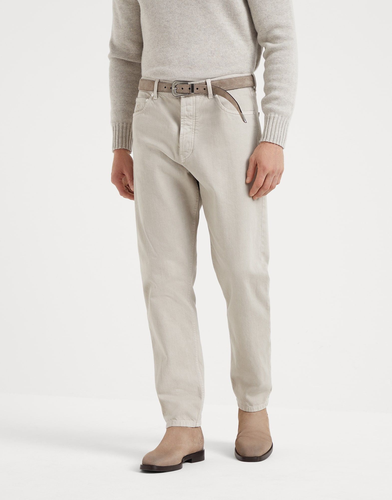 Brunello Cucinelli o1la1rc1a0925 Jeans Pants in Grey Size US 32 / EU 48 - 1 Thumbnail