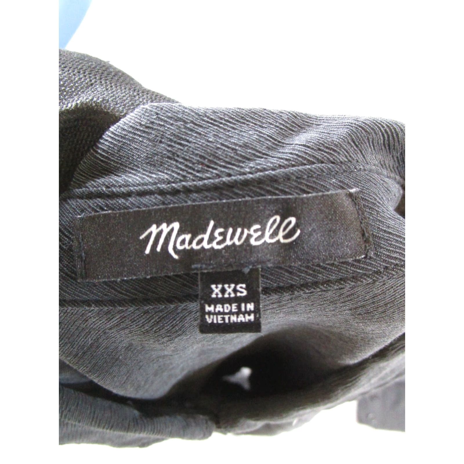 Madewell VINTAGE Madewell Black Button-Up Shirt Womens 3XS Long Sleeve Collared Lyocell Basic Size XXS / US 00 / IT 34 - 3 Thumbnail