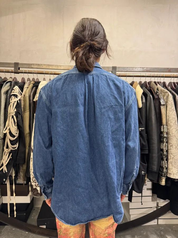 Designer × Vintage × Yves Saint Laurent 1990s Yves Saint Laurent Blue Denim Shirt Size US M / EU 48-50 / 2 - 3 Thumbnail