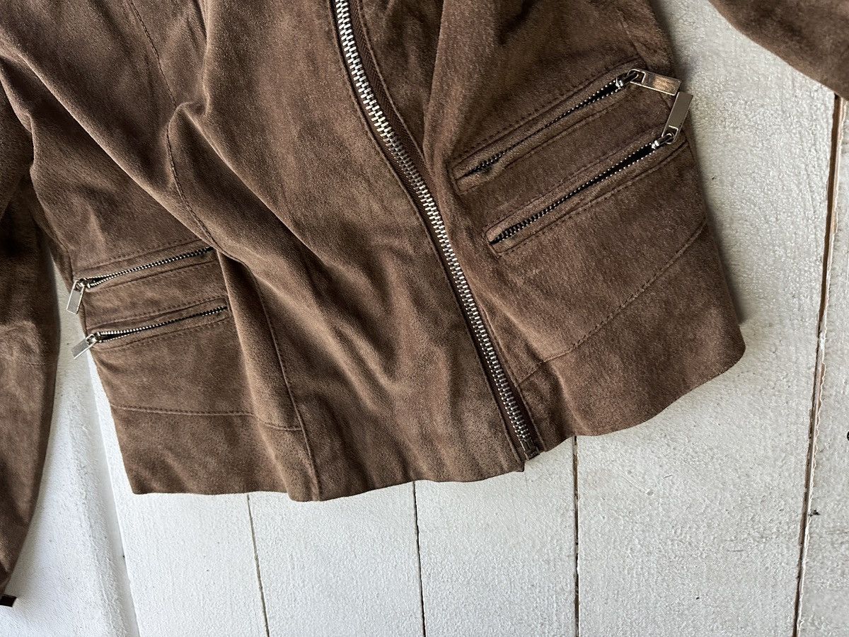 Other 🚨Y2K RICK OWENS TYPE DIRTY SLIM FIT ZIP LEATHER JACKET Size M / US 6-8 / IT 42-44 - 6 Thumbnail